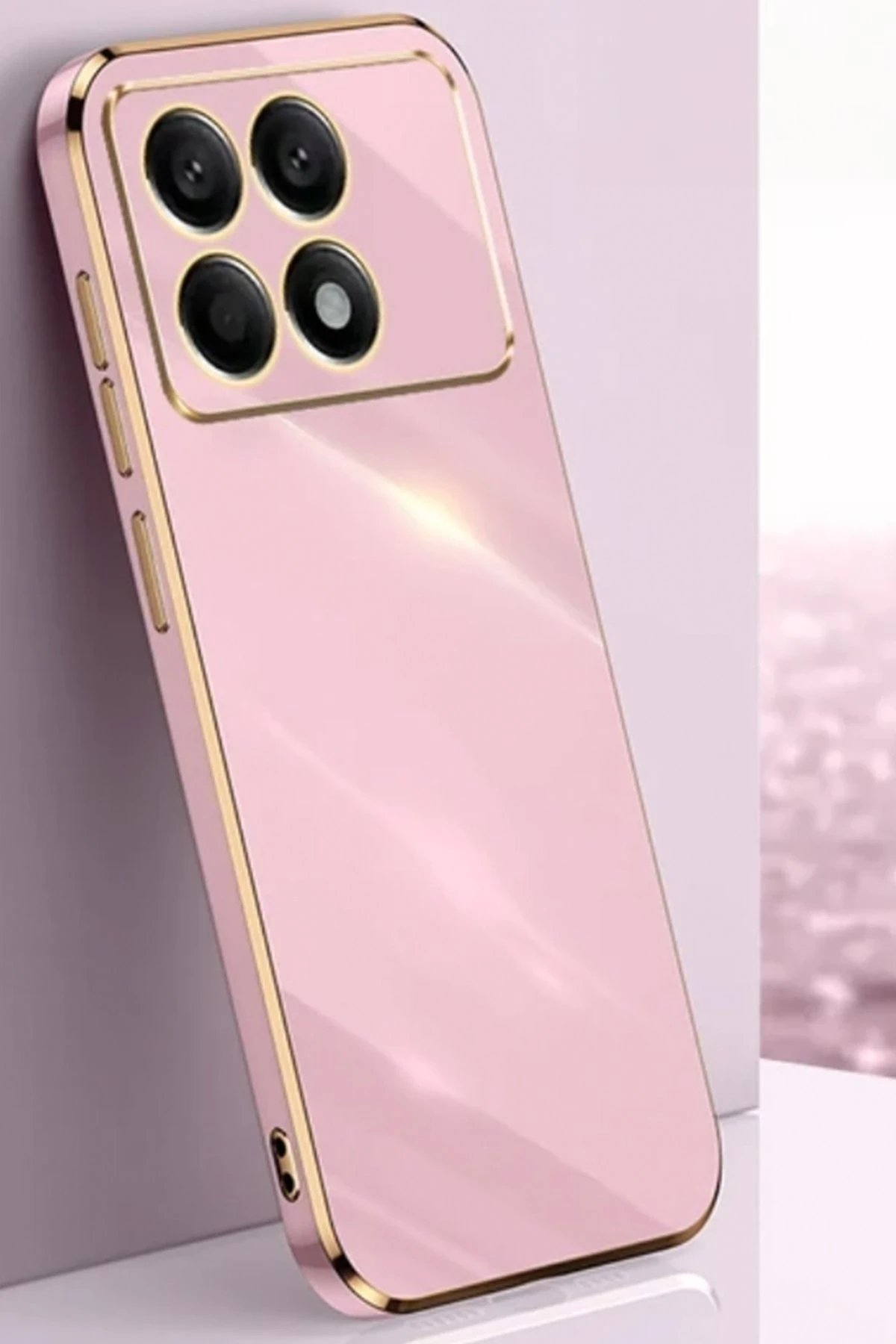 Newface Xiaomi Poco X6 Pro Kılıf Volet Silikon - Pembe