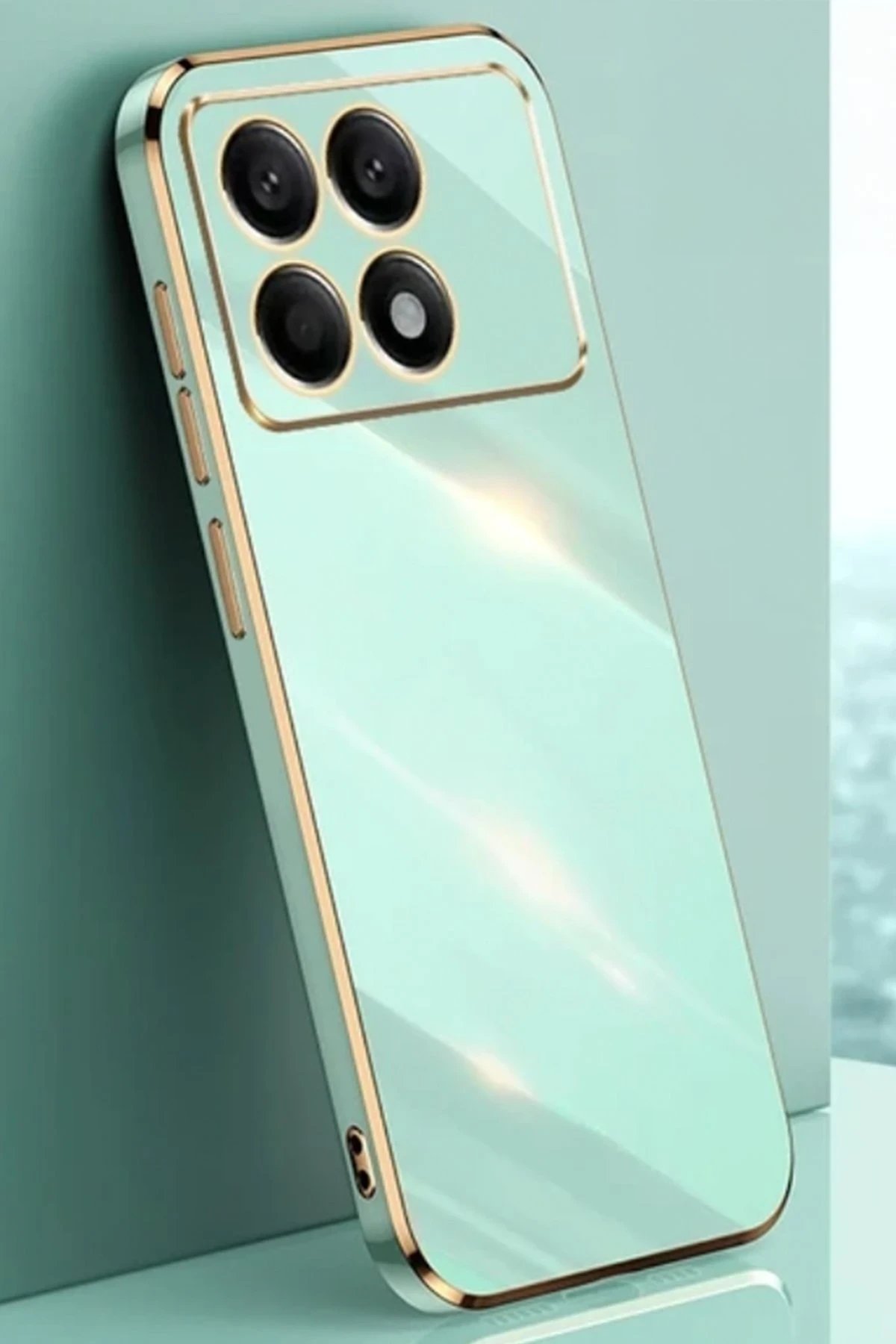 Newface Xiaomi Poco X6 Pro Kılıf Volet Silikon - Açık Yeşil