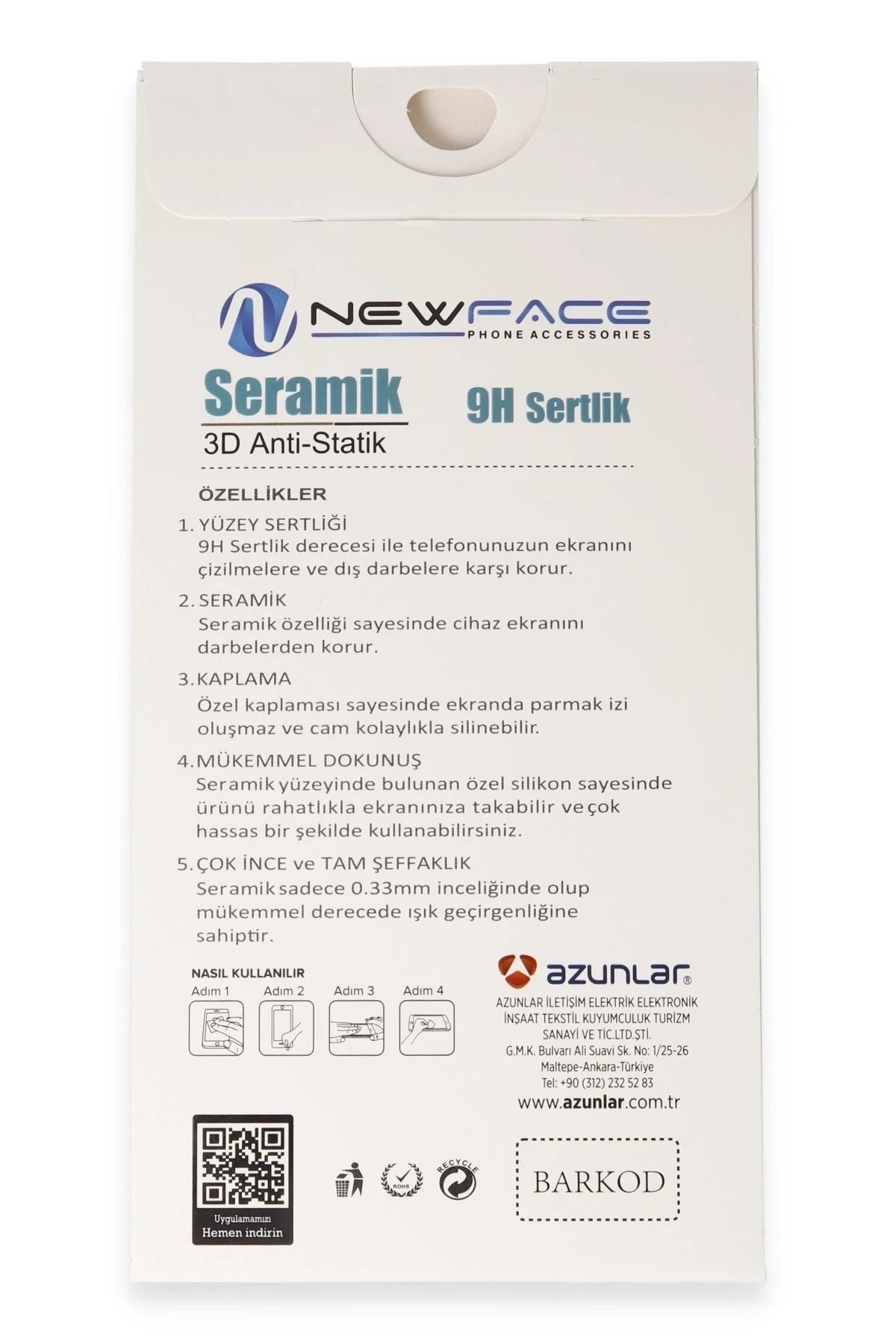 Newface Xiaomi Poco X6 Pro 3D Antistatik Seramik Nano Ekran Koruyucu