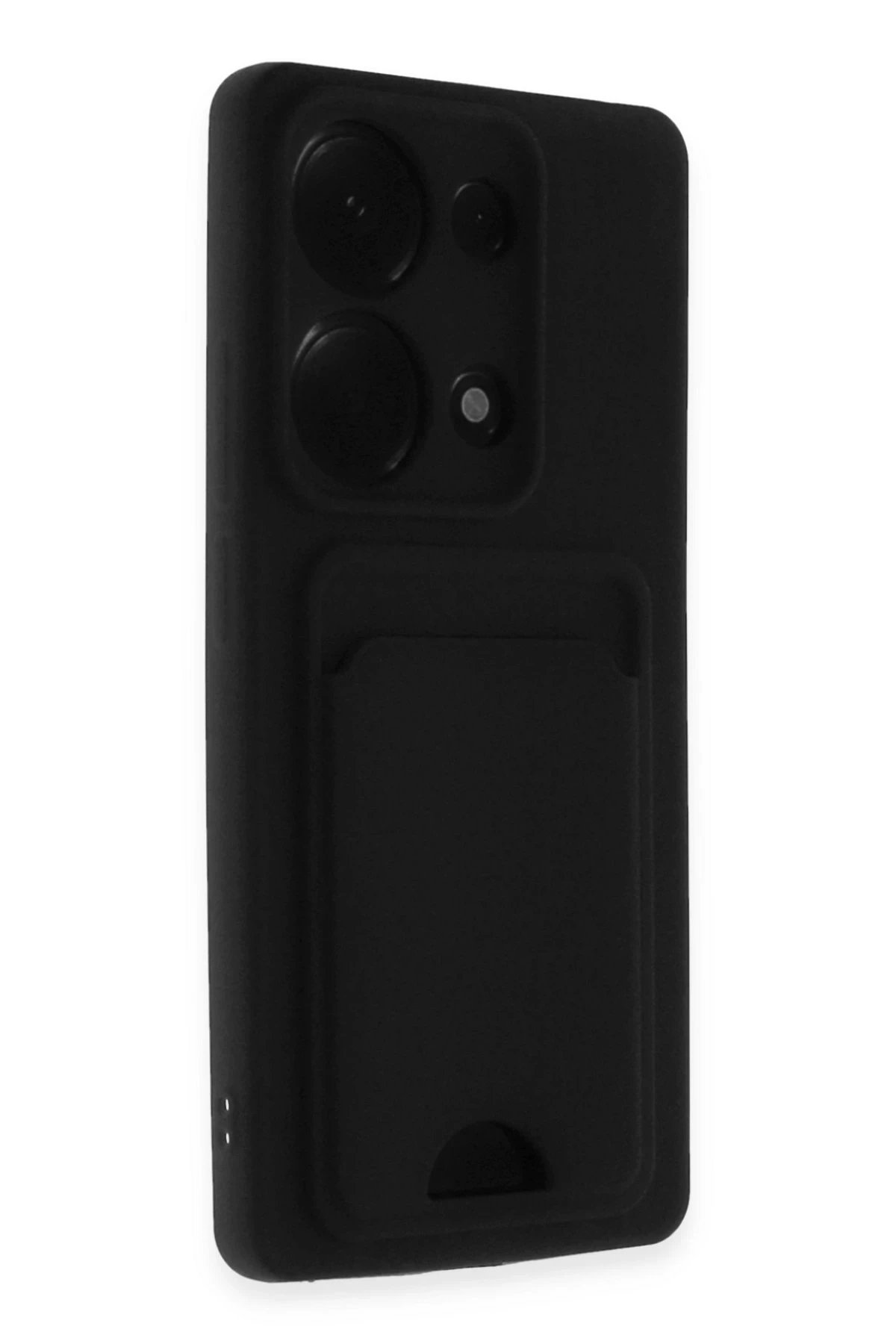 Newface Xiaomi Redmi Note 13 Pro 4G Kılıf Kelvin Kartvizitli Silikon - Siyah