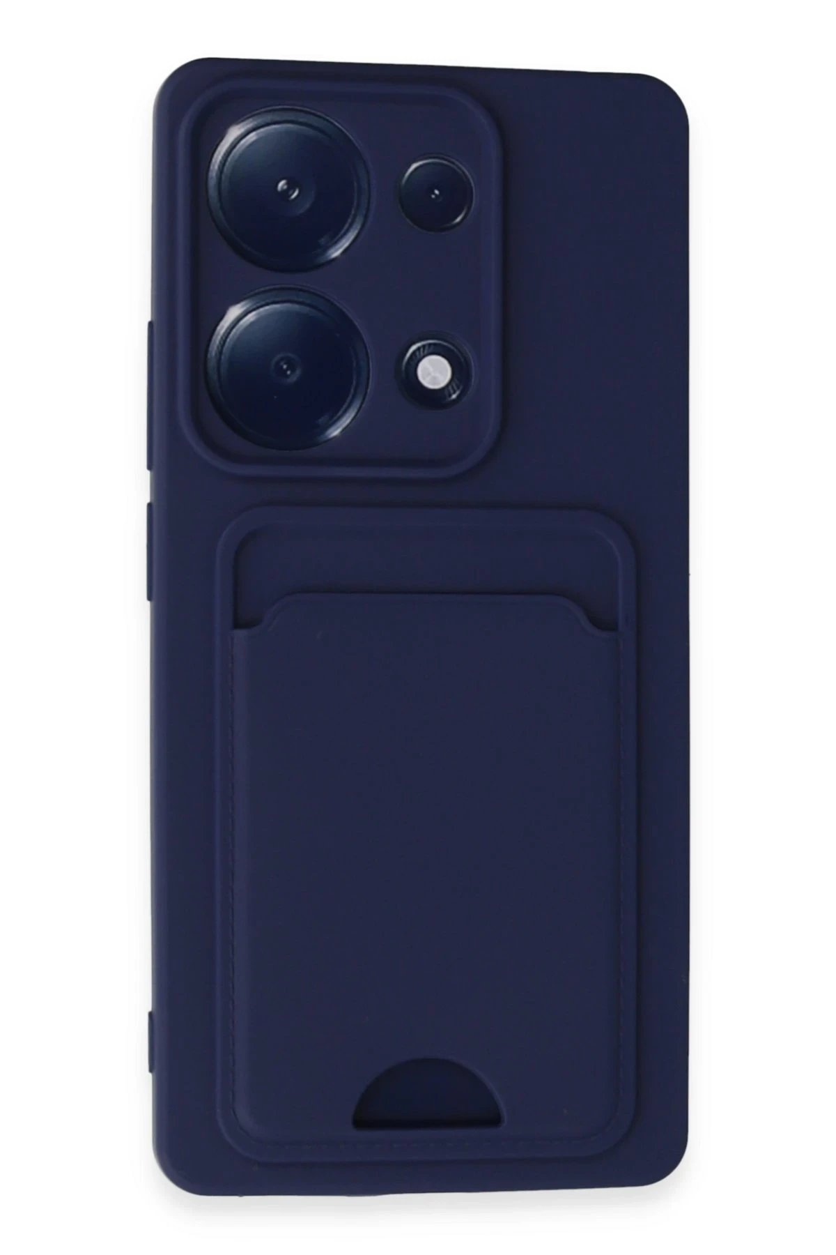 Newface Xiaomi Redmi Note 13 Pro 4G Kılıf Kelvin Kartvizitli Silikon - Lacivert