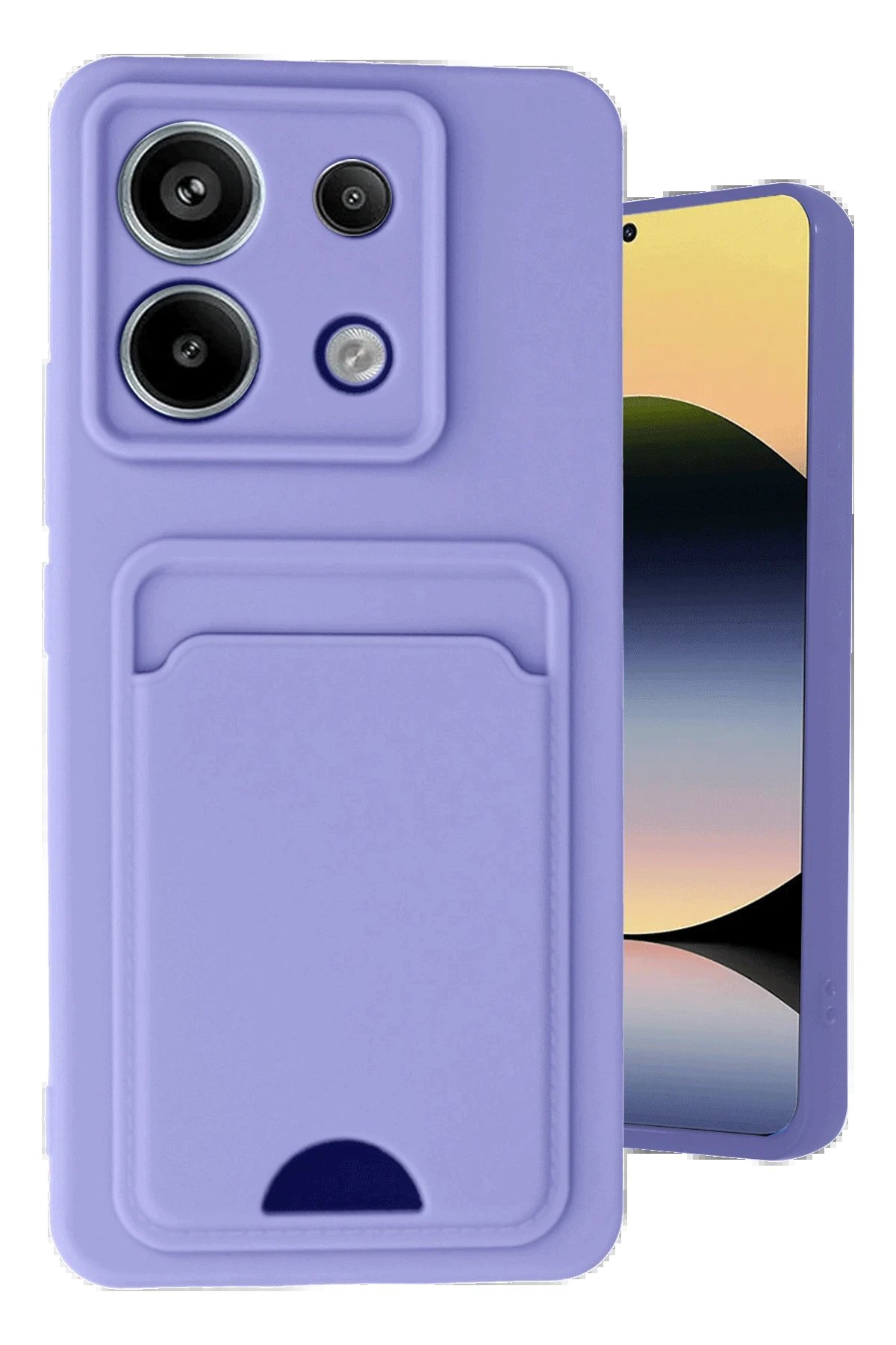 Newface Xiaomi Redmi Note 13 Pro 5G Kılıf Kelvin Kartvizitli Silikon - Lila