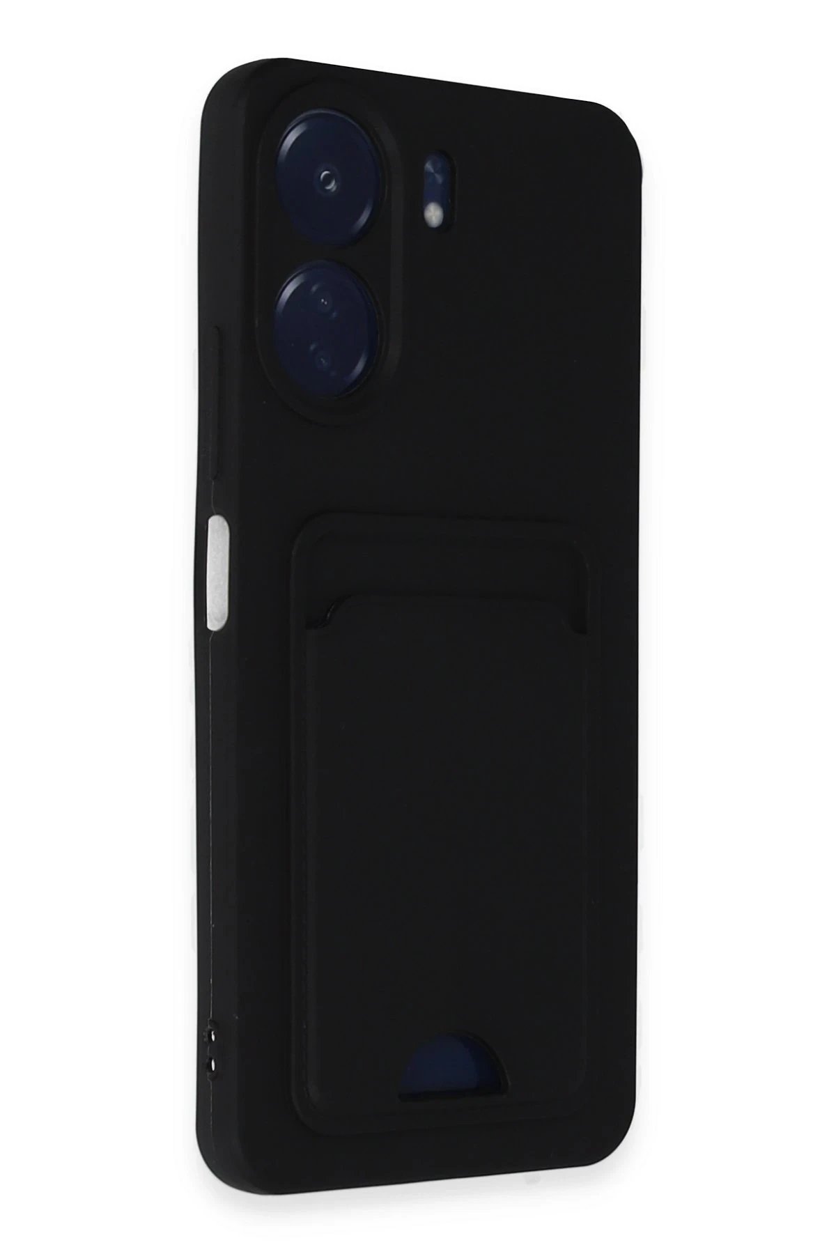 Newface Xiaomi Redmi 13C Kılıf Kelvin Kartvizitli Silikon - Siyah