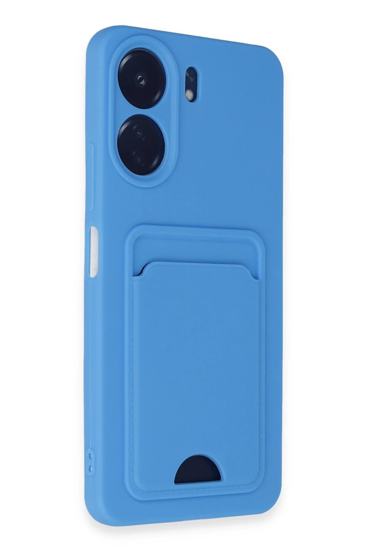 Newface Xiaomi Redmi 13C Kılıf Kelvin Kartvizitli Silikon - Mavi