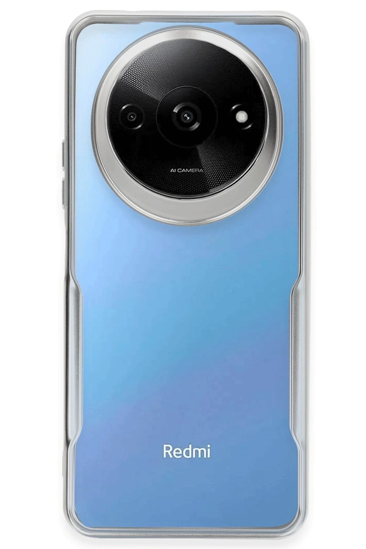 Newface Xiaomi Redmi A3 4G Kılıf Boyi Silikon Kapak - Gümüş