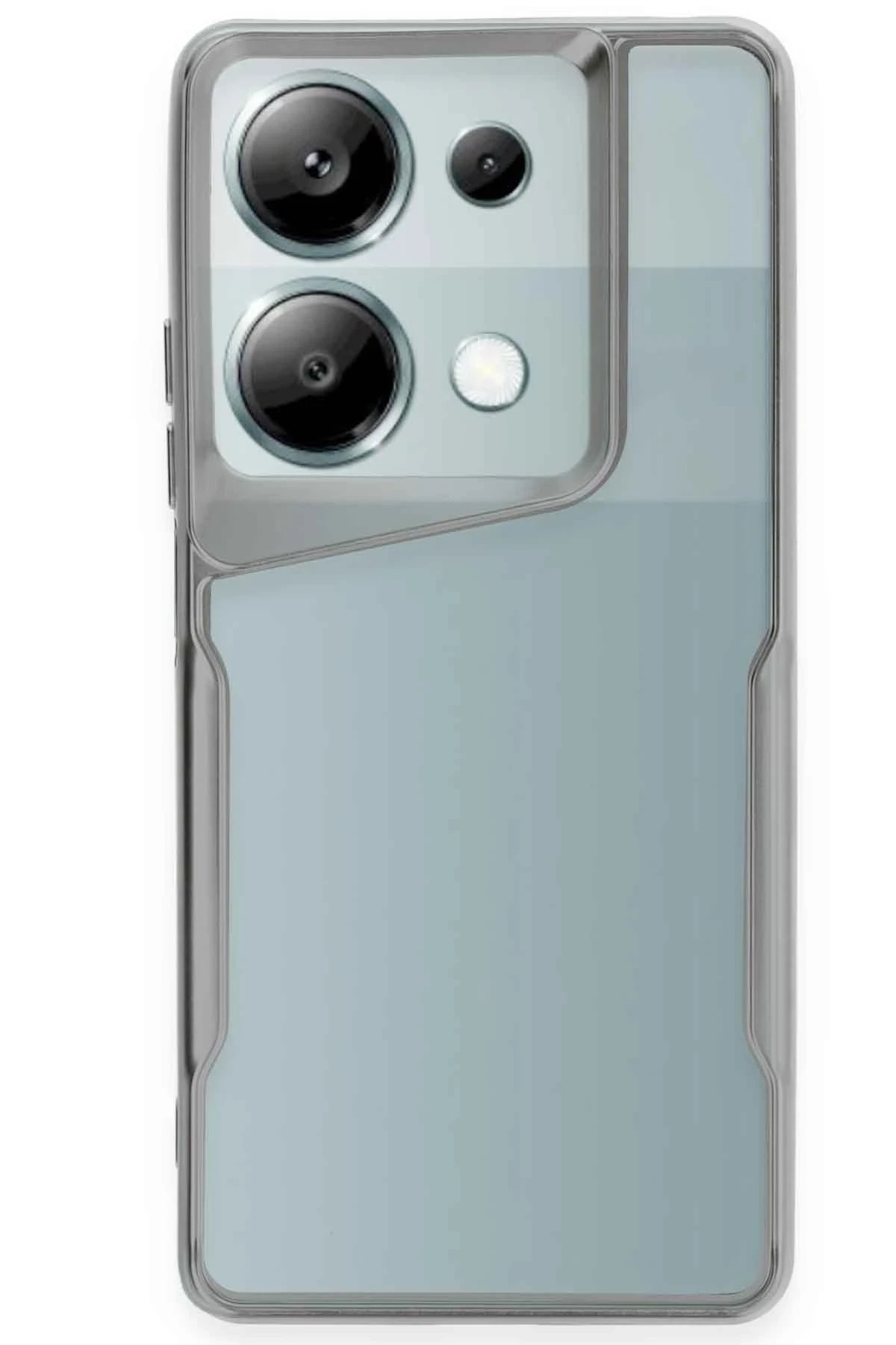 Newface Xiaomi Redmi Note 13 Pro 4G Kılıf Boyi Silikon Kapak - Gümüş