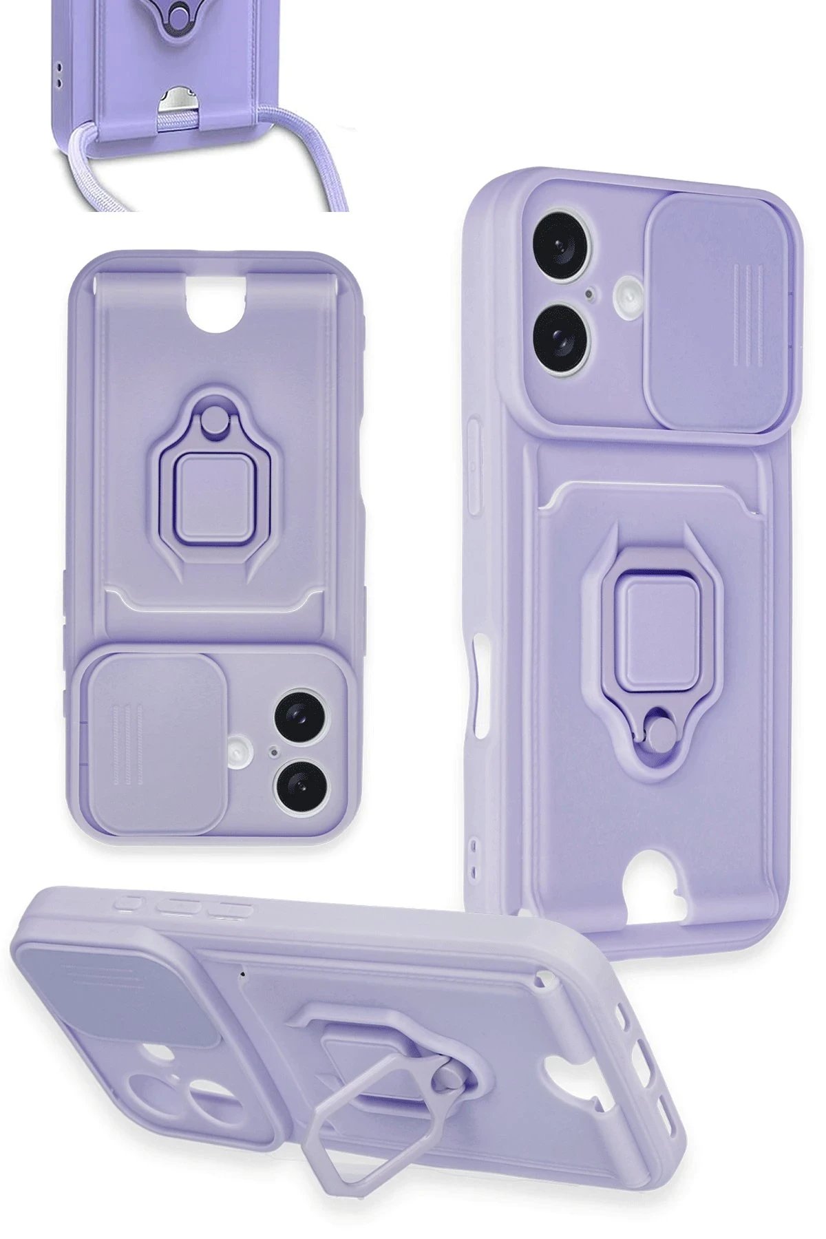 Newface Xiaomi Mİ 11 Lite Kılıf Zuma Kartvizitli Yüzüklü Silikon - Yeşil