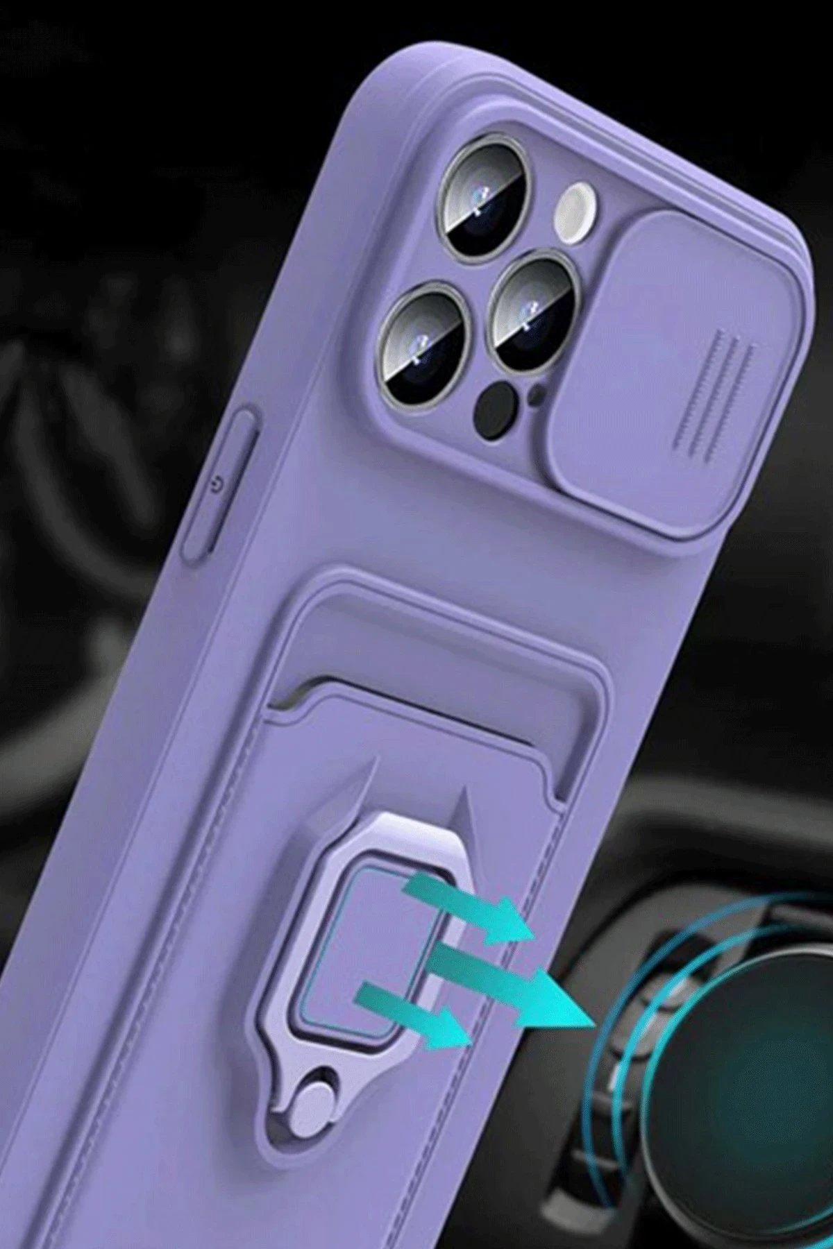 Newface Xiaomi Redmi 13 4G Kılıf Zuma Kartvizitli Yüzüklü Silikon - Lacivert