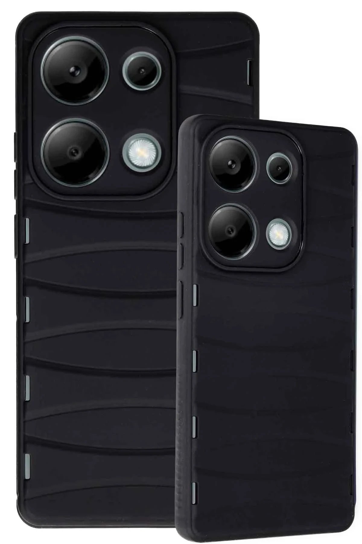 Newface Xiaomi Redmi Note 13 Pro 4G Kılıf Bibercas Silikon Kapak - Siyah