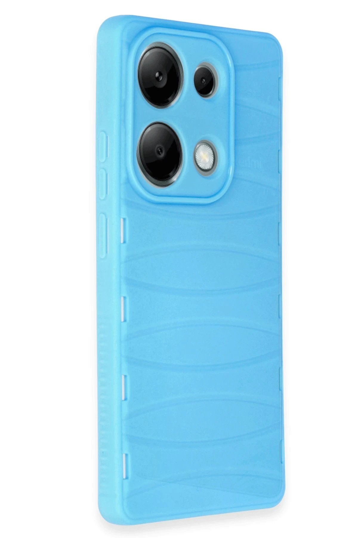 Newface Xiaomi Redmi Note 13 Pro 4G Kılıf Bibercas Silikon Kapak - Mavi