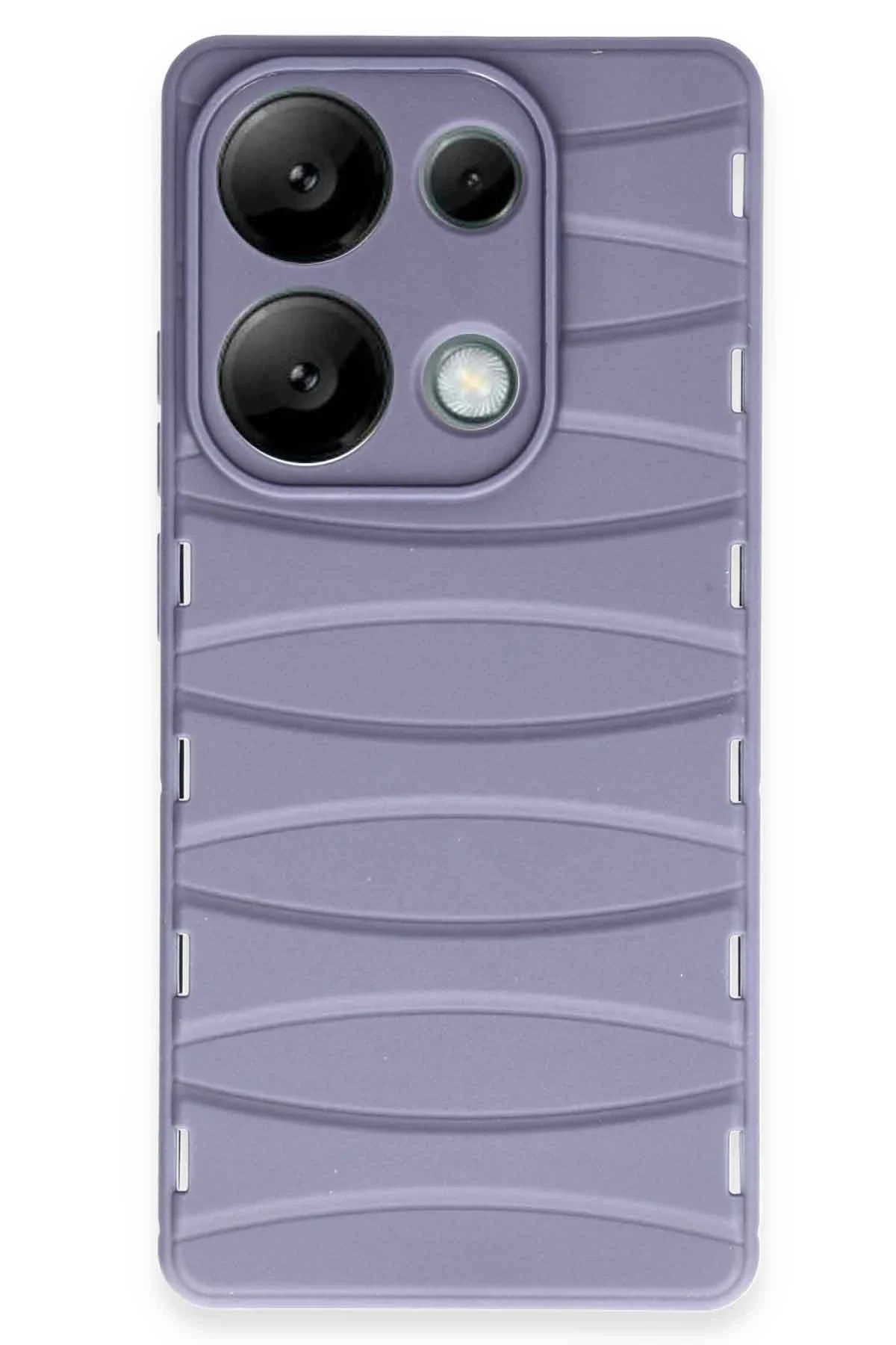 Newface Xiaomi Redmi Note 13 Pro 4G Kılıf Bibercas Silikon Kapak - Lila