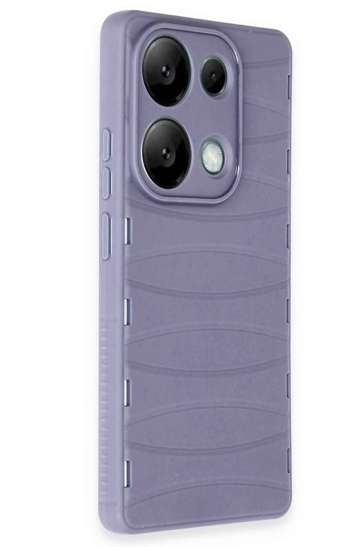 Newface Xiaomi Redmi Note 13 Pro 4G Kılıf Bibercas Silikon Kapak - Lila