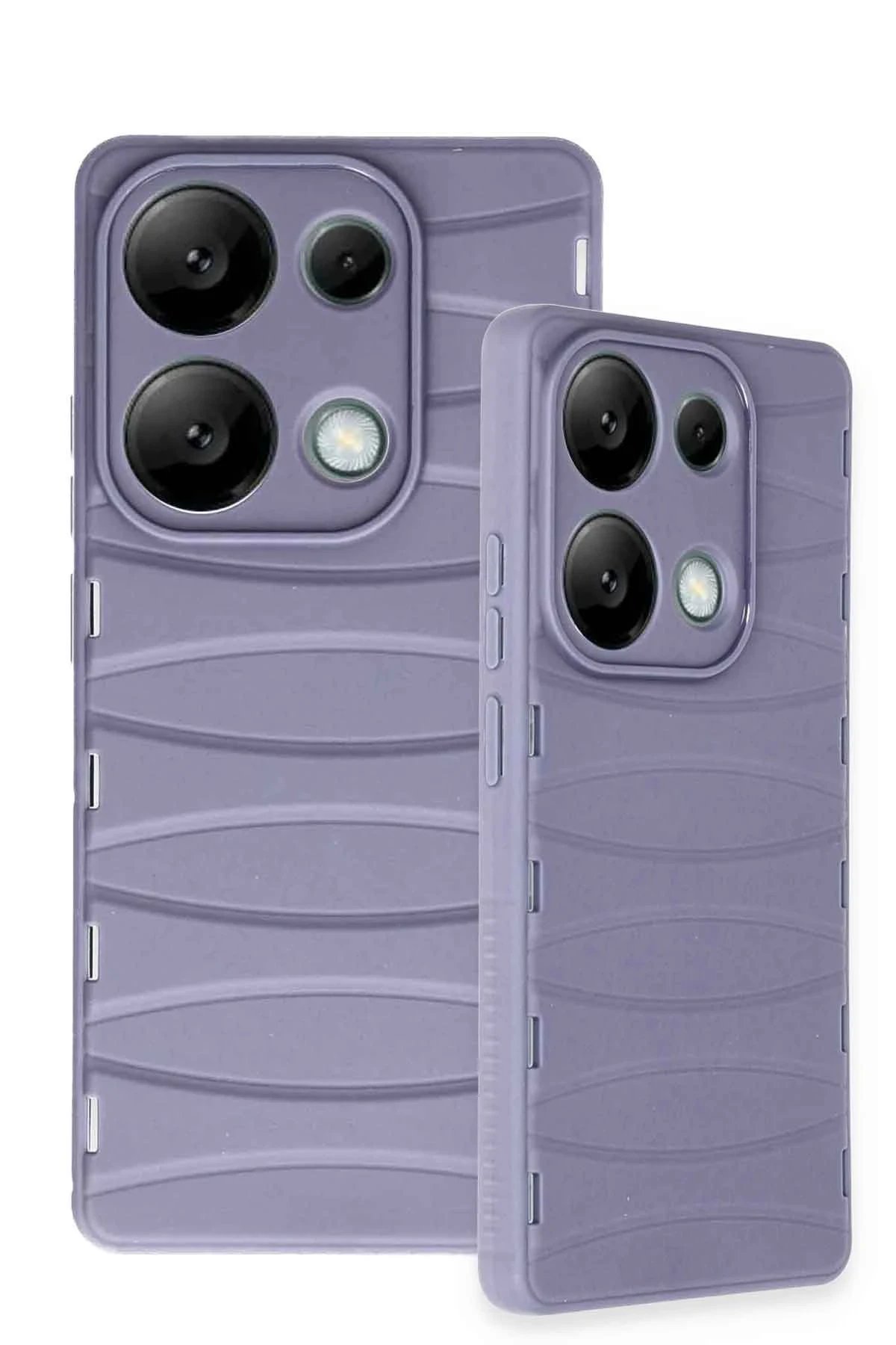 Newface Xiaomi Redmi Note 13 Pro 4G Kılıf Bibercas Silikon Kapak - Lila