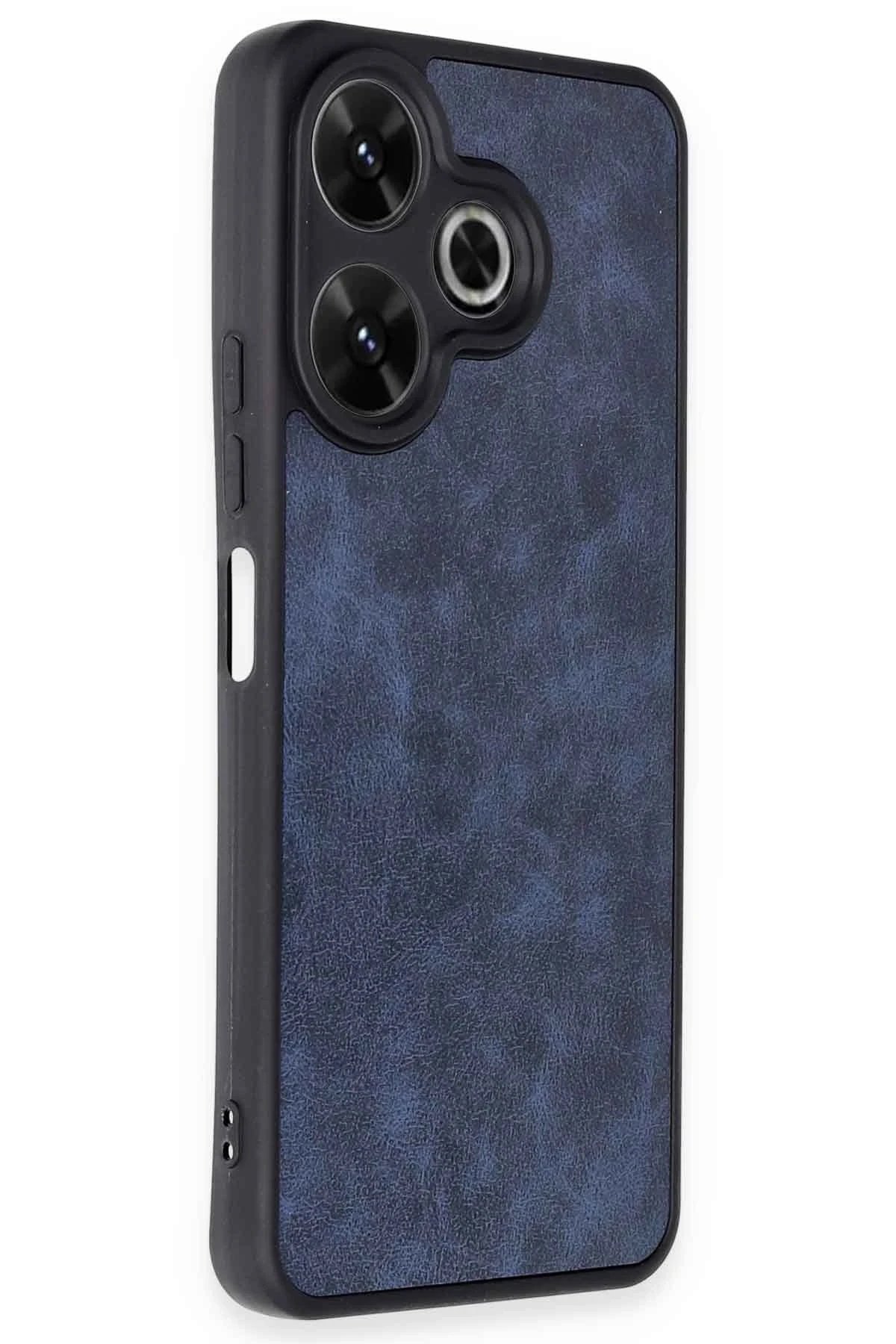 Newface Xiaomi Redmi 13 4G Kılıf Aras Deri Kapak - Lacivert