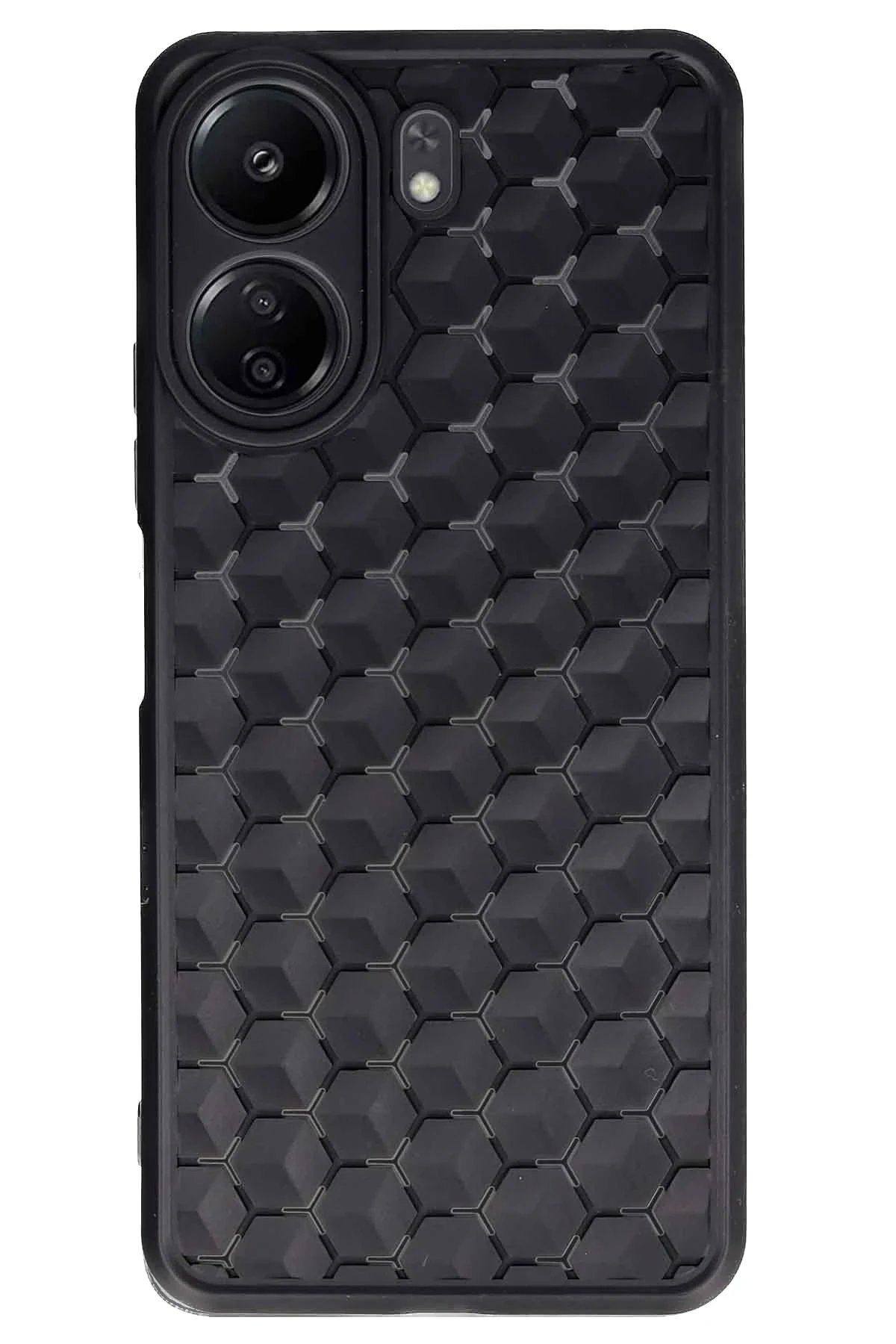 Newface Xiaomi Redmi 13C Kılıf Petek Silikon Kapak - Siyah