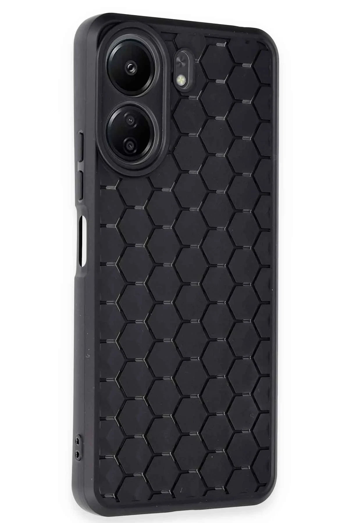 Newface Xiaomi Redmi 13C Kılıf Petek Silikon Kapak - Siyah