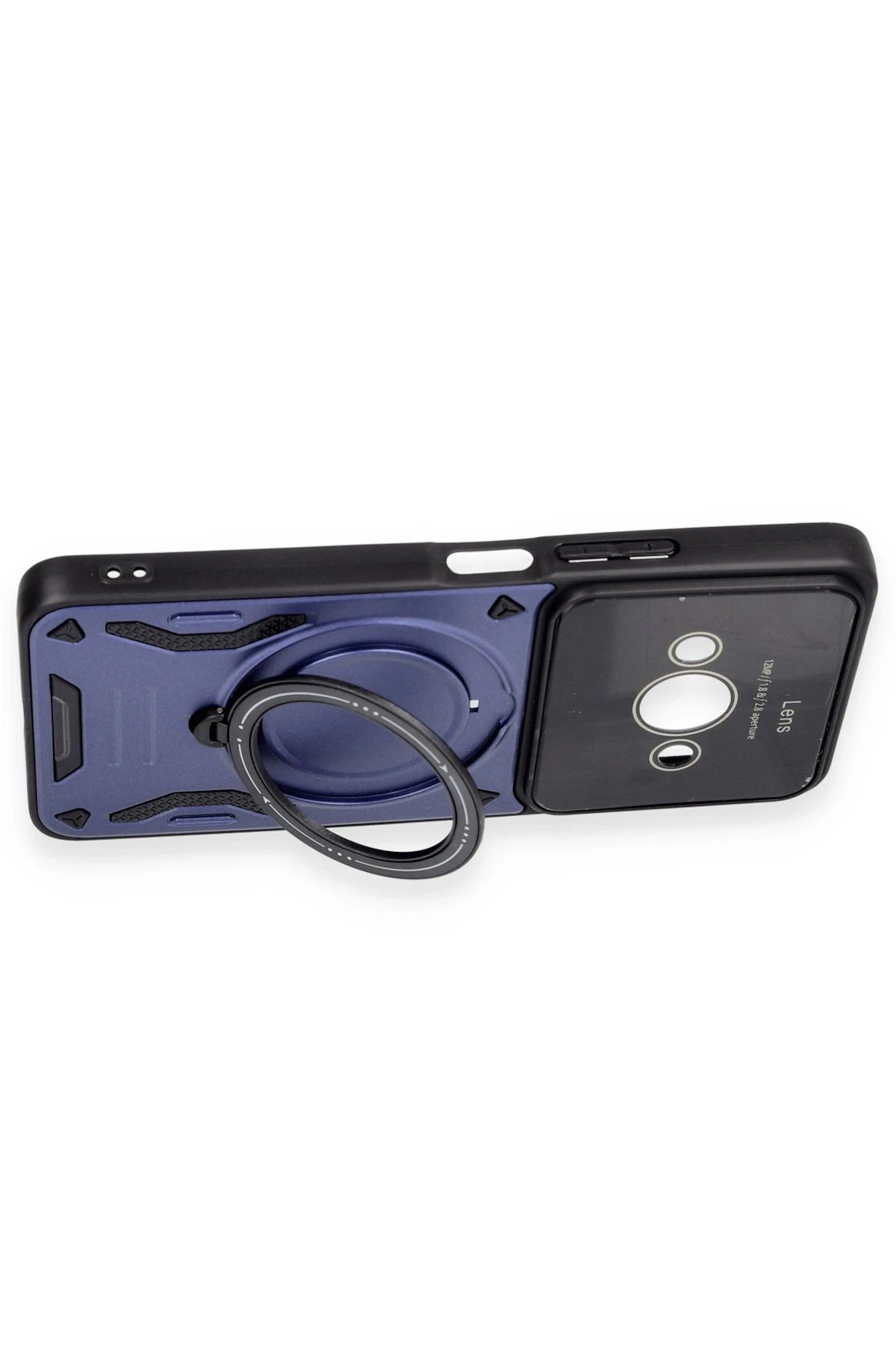 Newface Xiaomi Poco C61 Kılıf Joy Lens Standlı Kapak - Siyah