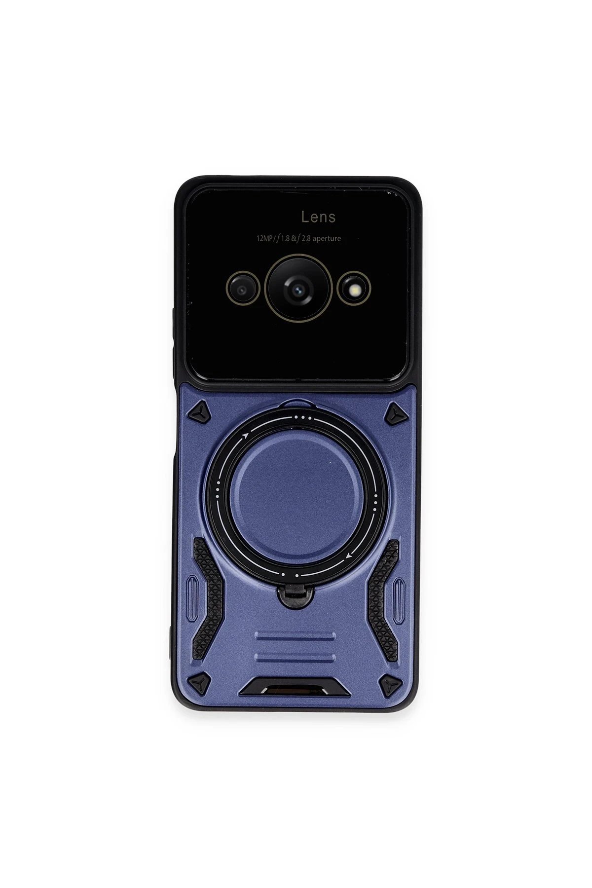 Newface Xiaomi Poco C61 Kılıf Joy Lens Standlı Kapak - Lacivert