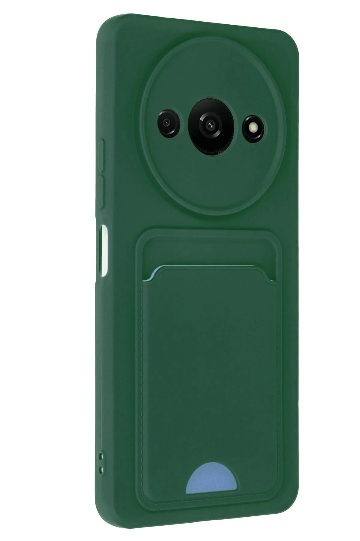 Newface Xiaomi Redmi A3 4G Kılıf Kelvin Kartvizitli Silikon - Koyu Yeşil