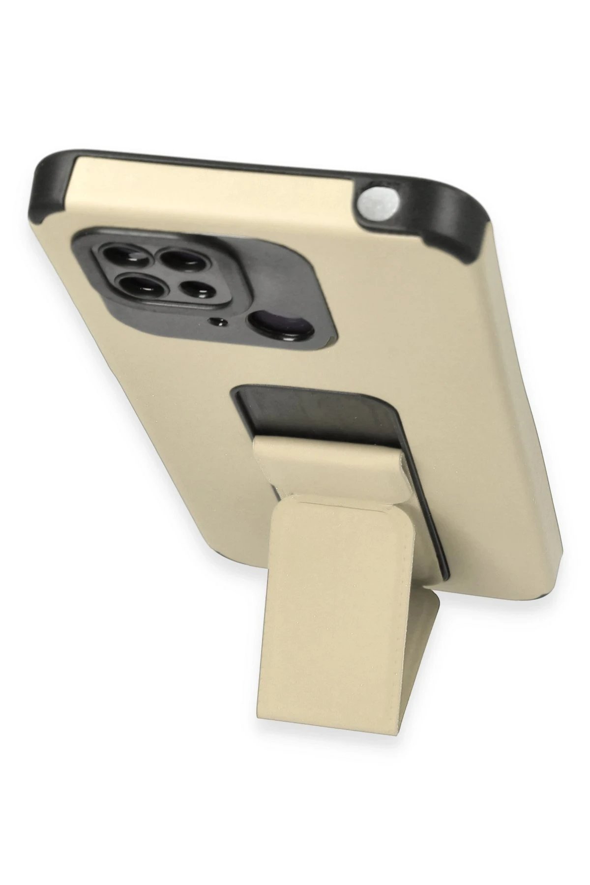 Newface Xiaomi Redmi 10C Kılıf Mega Standlı Silikon - Gold