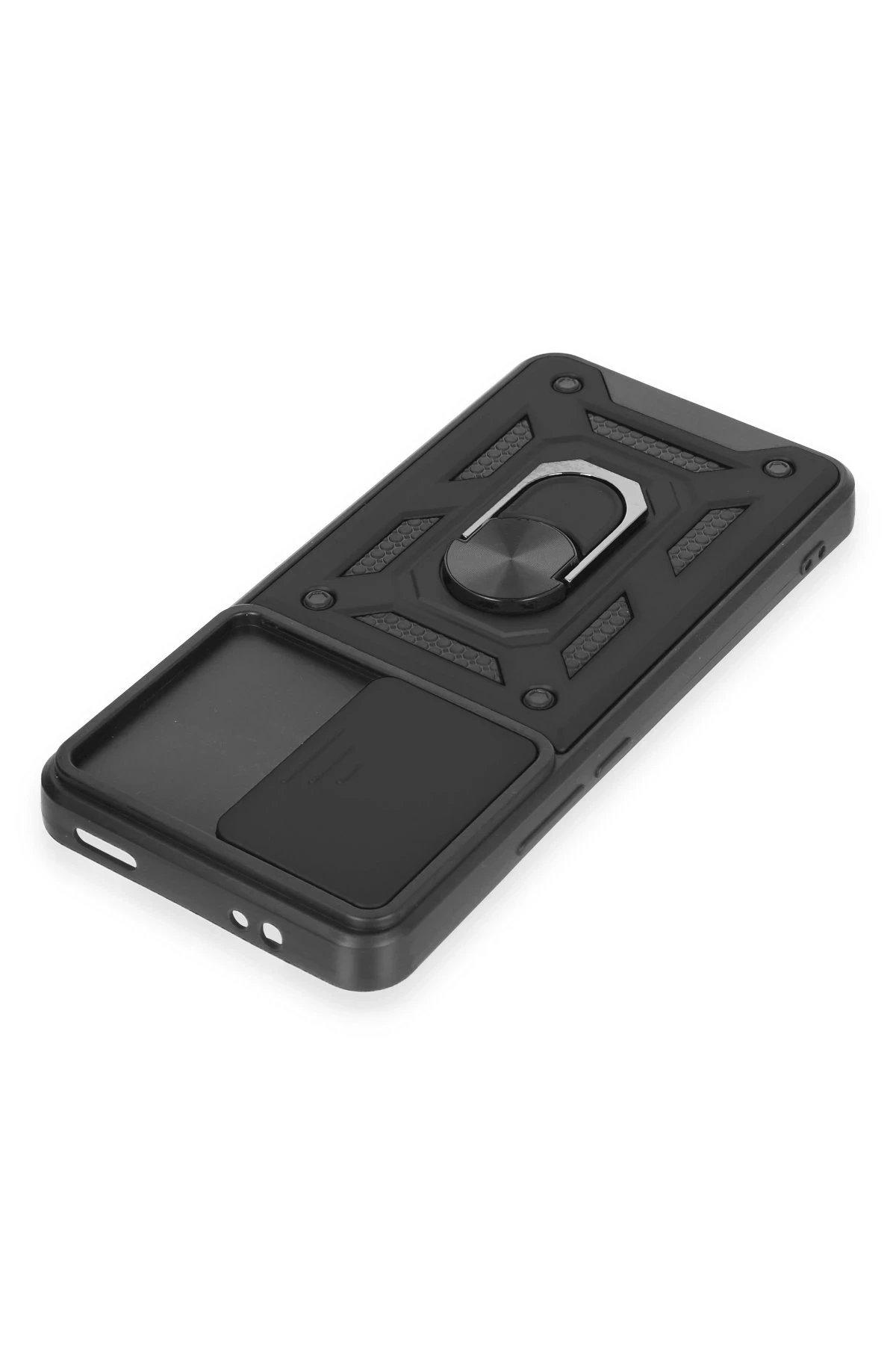 Newface Xiaomi Mi 12T Pro Kılıf Pars Lens Yüzüklü Silikon - Siyah