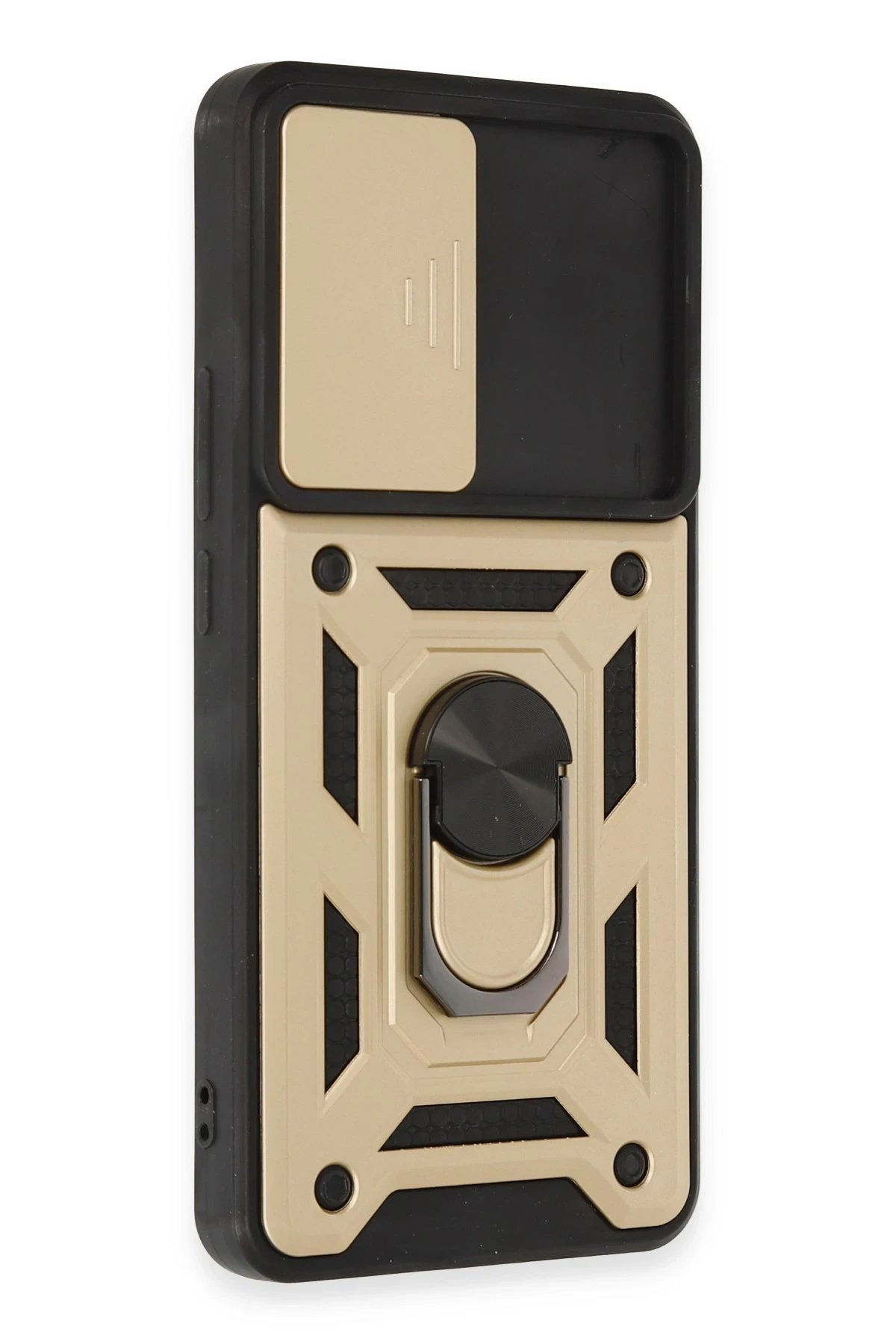 Newface Xiaomi Mi 12T Pro Kılıf Pars Lens Yüzüklü Silikon - Gold