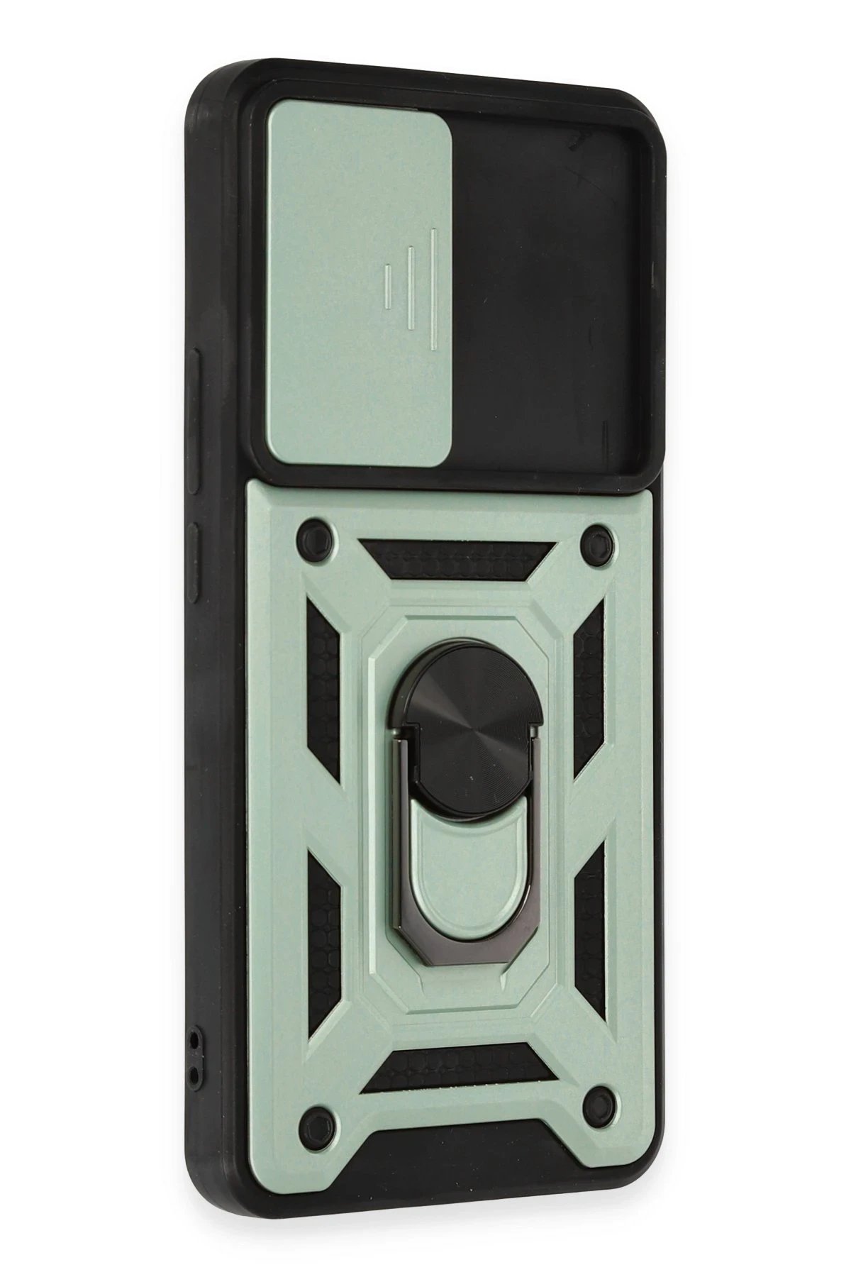 Newface Xiaomi Mi 12T Pro Kılıf Pars Lens Yüzüklü Silikon - Yeşil