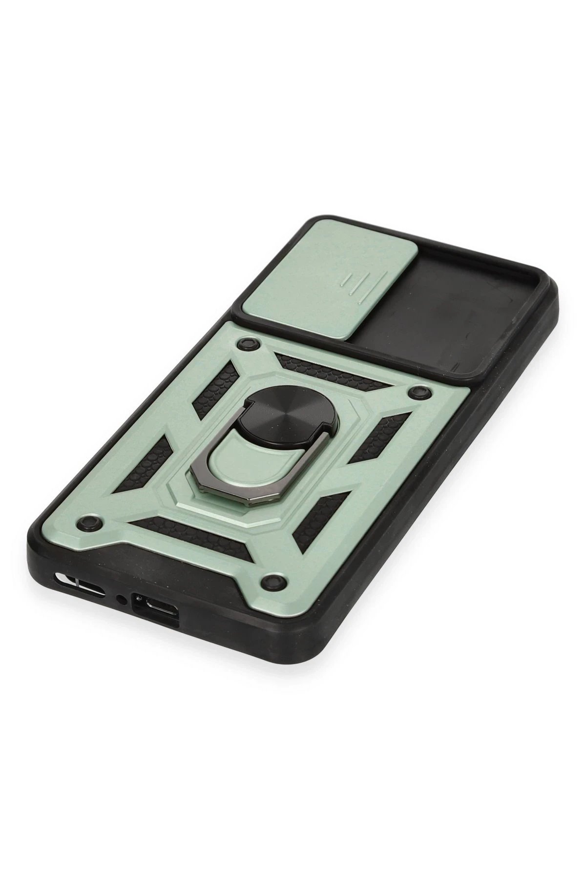 Newface Xiaomi Mi 12T Pro Kılıf Pars Lens Yüzüklü Silikon - Yeşil