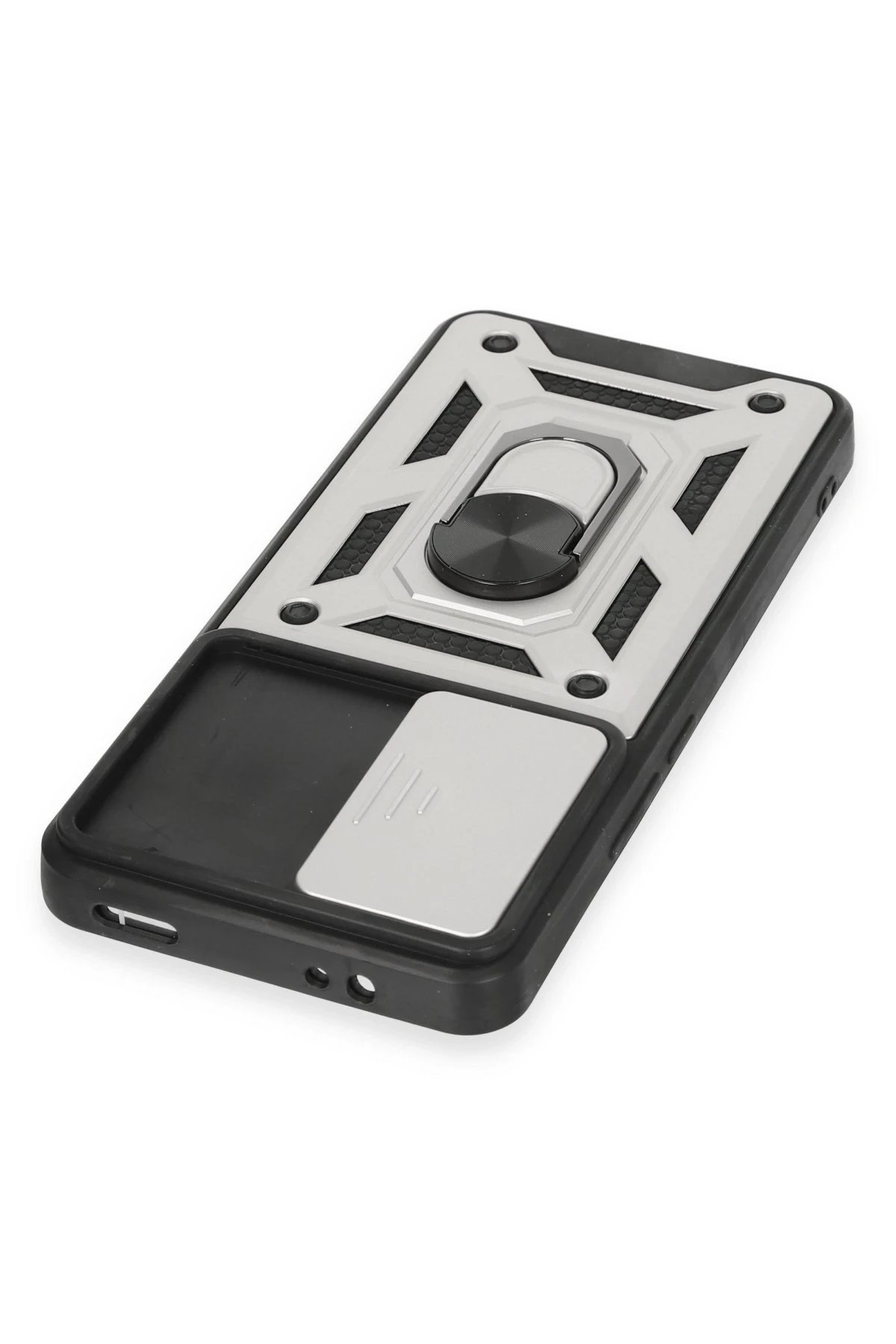 Newface Xiaomi Mi 12T Pro Kılıf Pars Lens Yüzüklü Silikon - Gümüş