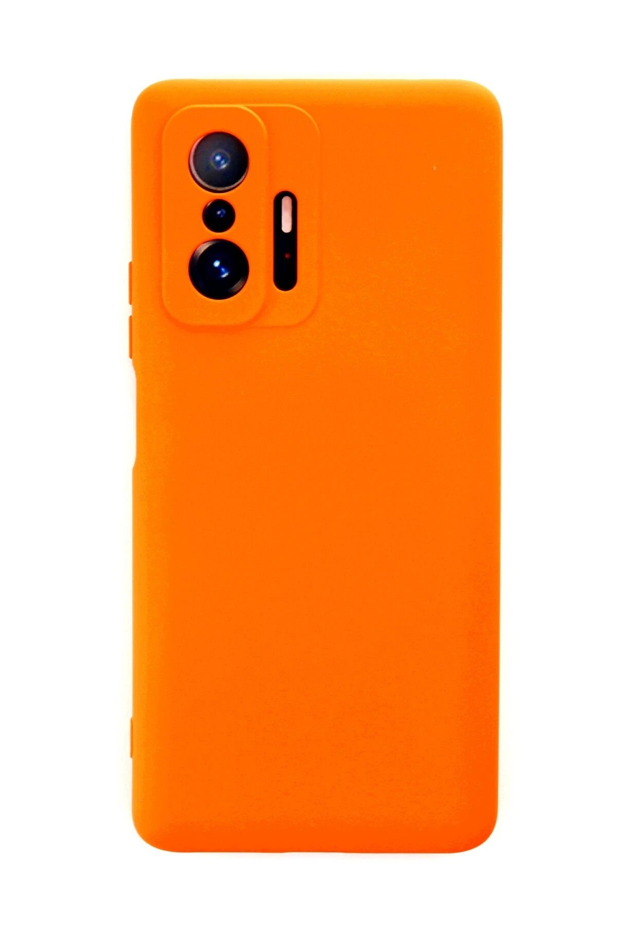 Newface Xiaomi Mi 11T Pro Kılıf Nano içi Kadife Silikon - Turuncu