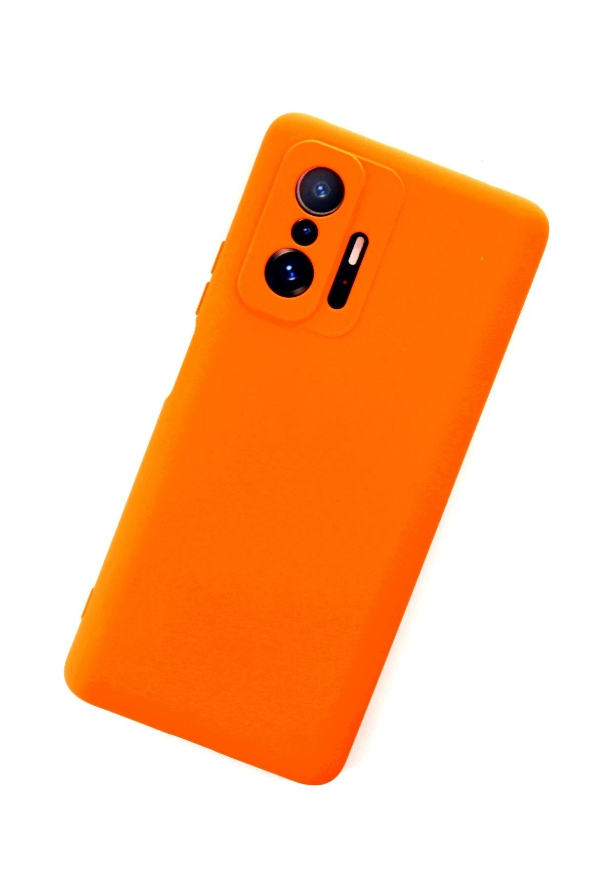 Newface Xiaomi Mi 11T Pro Kılıf Nano içi Kadife Silikon - Turuncu