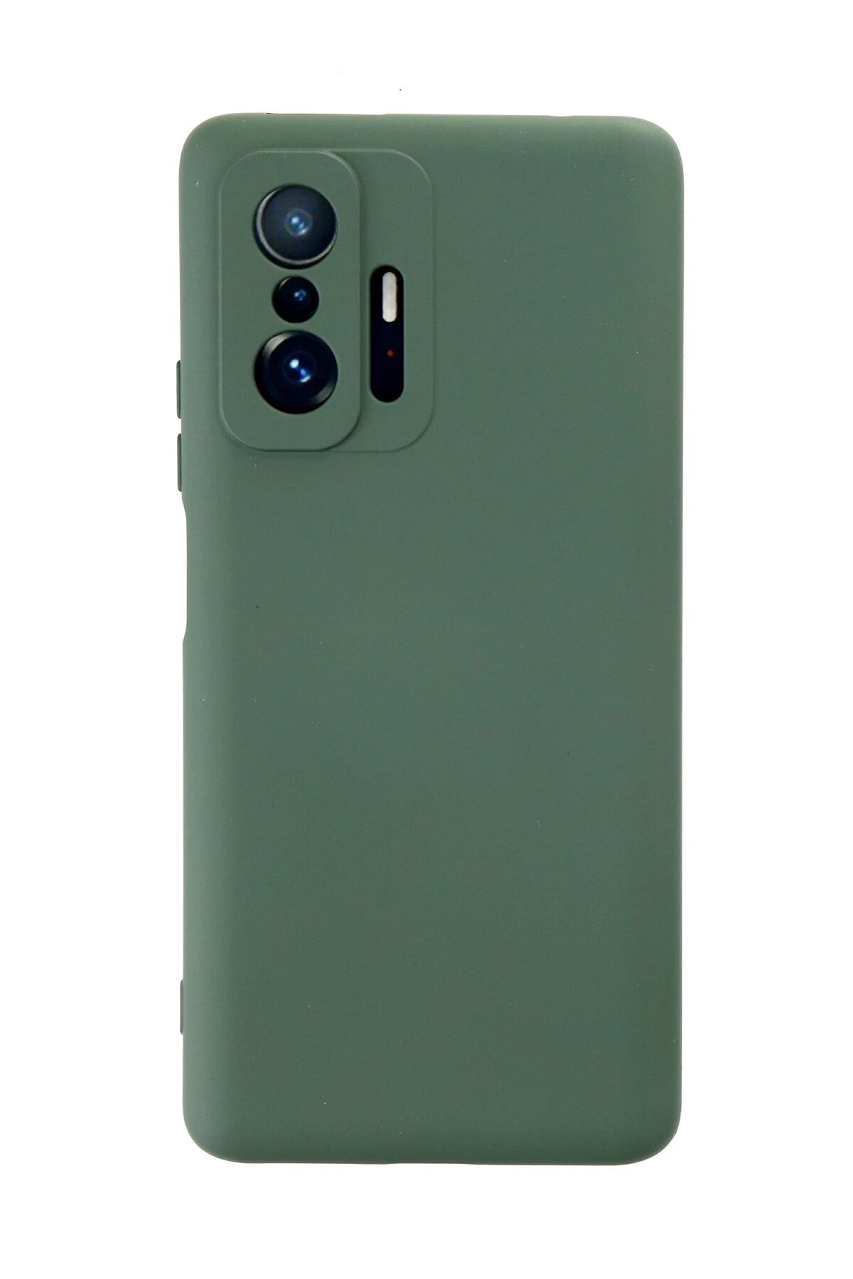 Newface Xiaomi Mi 11T Pro Kılıf Nano içi Kadife Silikon - Koyu Yeşil