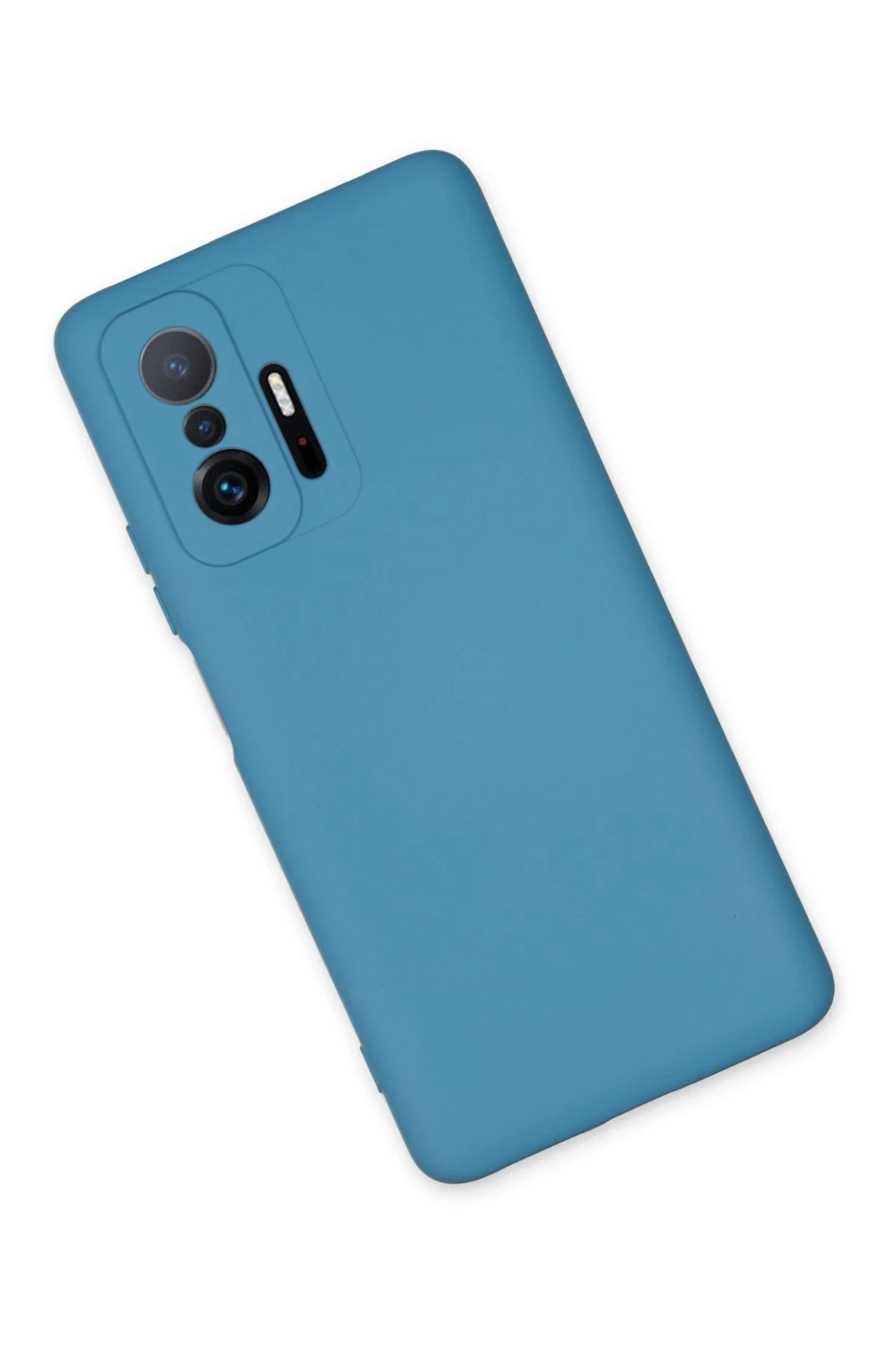 Newface Xiaomi Mi 11T Pro Kılıf Nano içi Kadife Silikon - Mavi