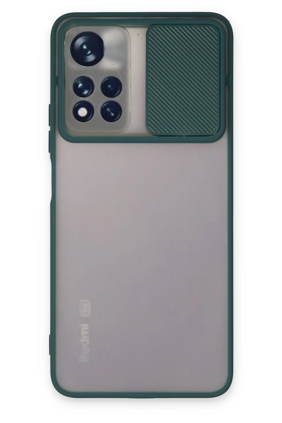 Newface Xiaomi Redmi Note 11T Kılıf Palm Buzlu Kamera Sürgülü Silikon - Yeşil