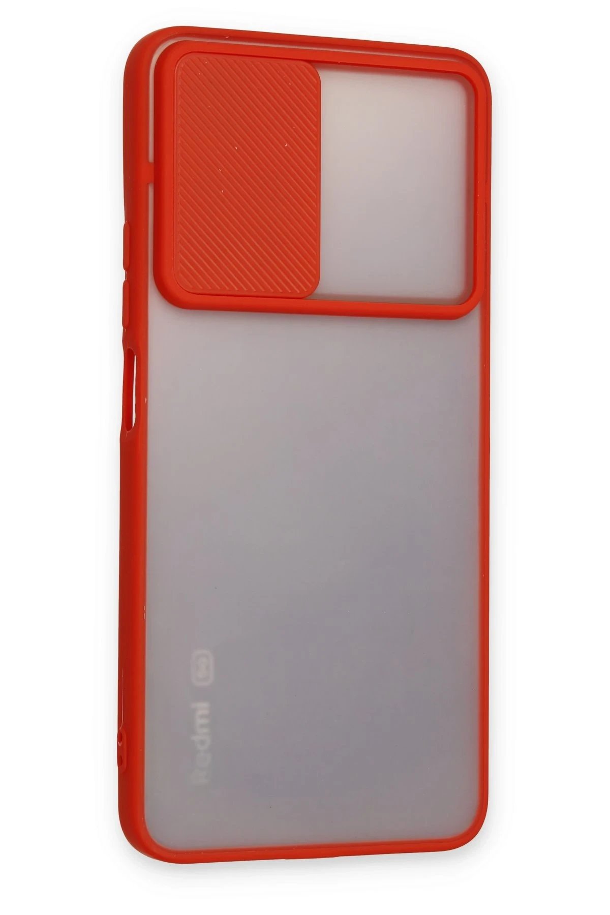 Newface Xiaomi Redmi Note 11 Pro Plus 5G Kılıf Palm Buzlu Kamera Sürgülü Silikon - Kırmızı