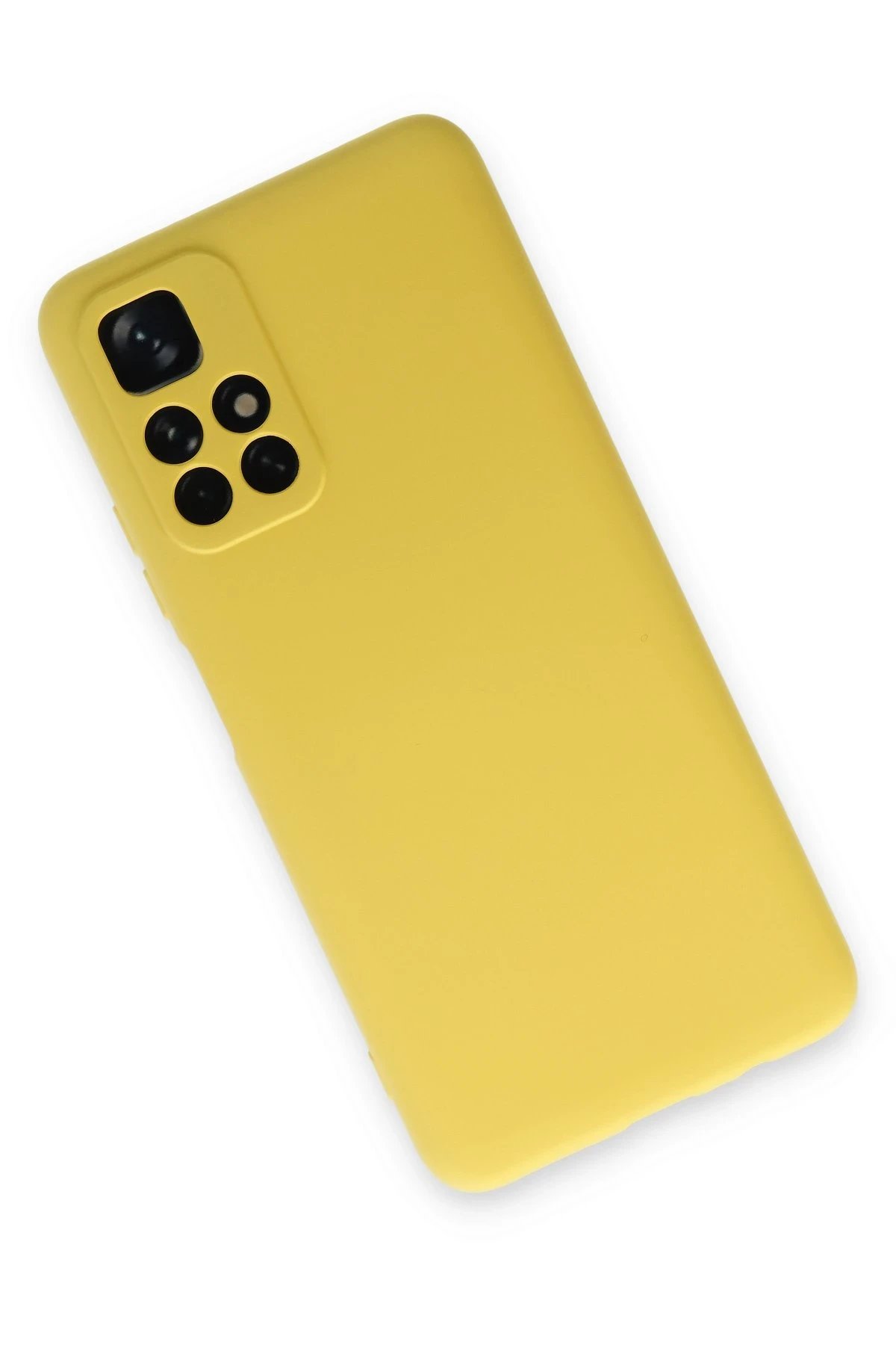 Newface Xiaomi Redmi Note 11T Kılıf Nano içi Kadife Silikon - Sarı