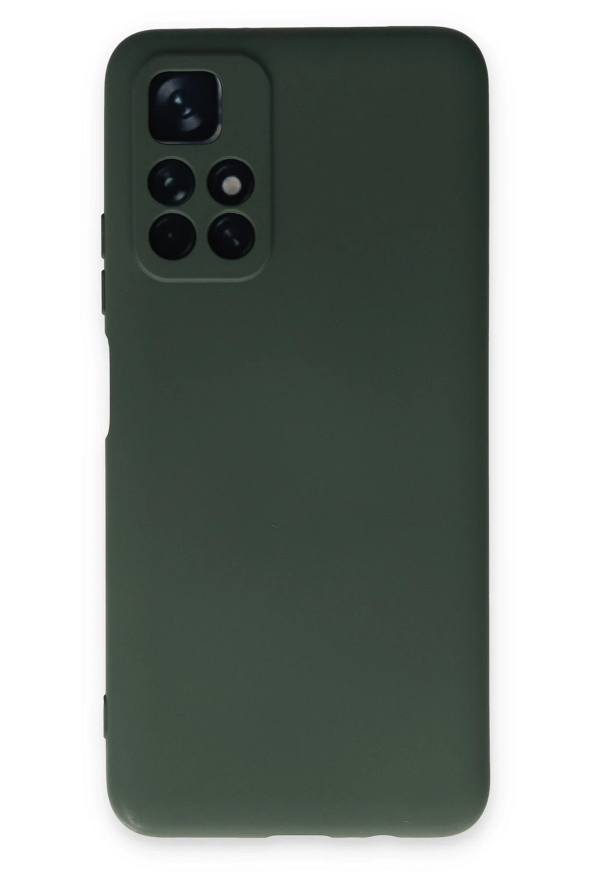 Newface Xiaomi Redmi Note 11T Kılıf Nano içi Kadife Silikon - Koyu Yeşil