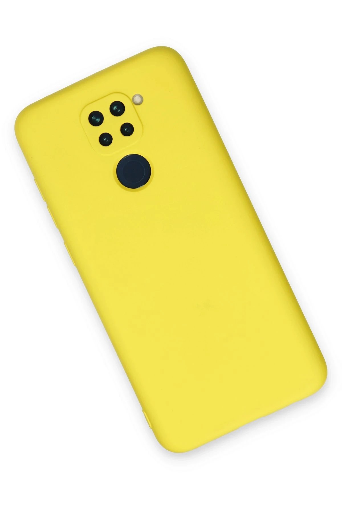 Newface Xiaomi Redmi Note 9 Kılıf Nano içi Kadife Silikon - Sarı