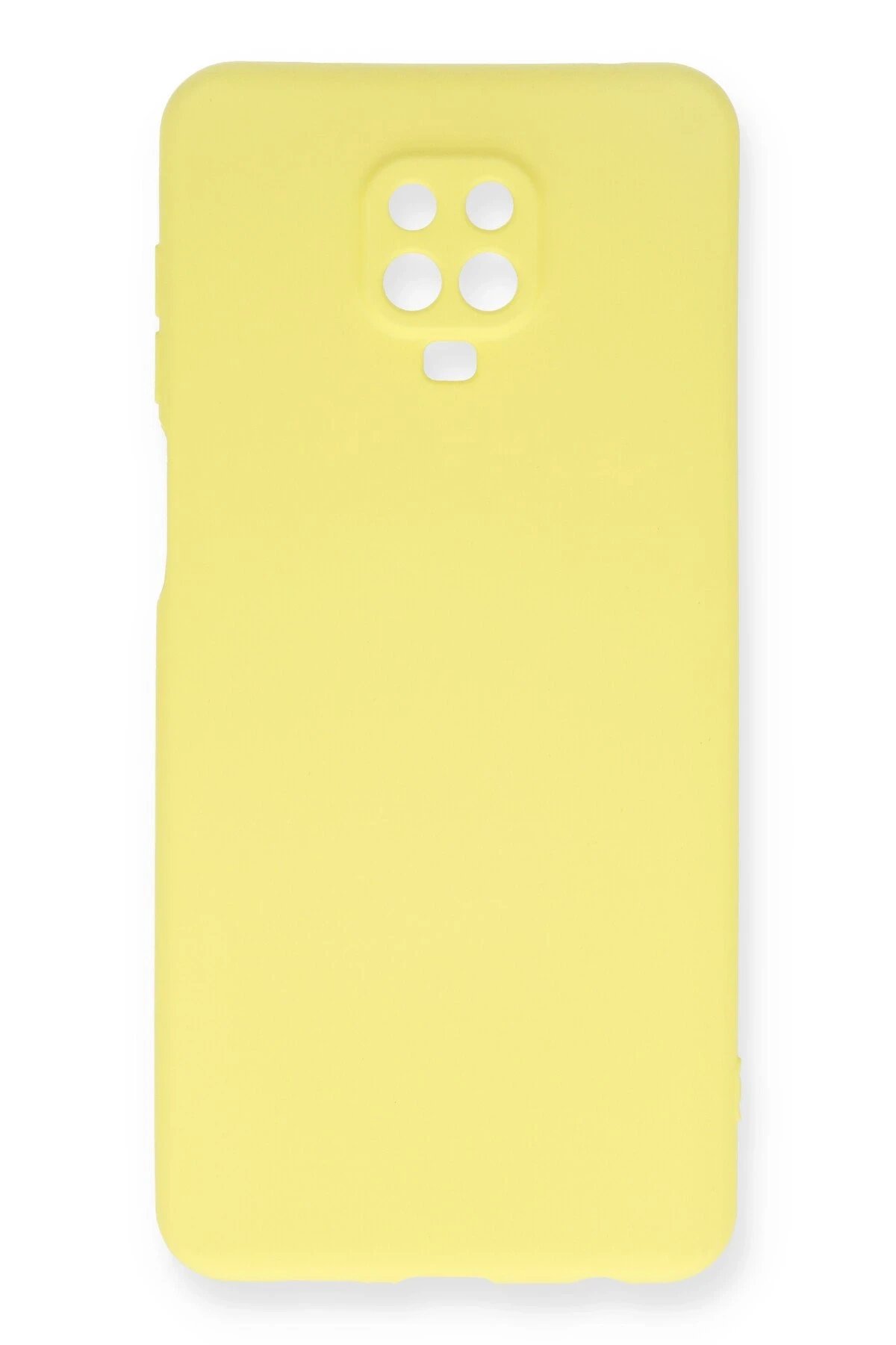 Newface Xiaomi Redmi Note 9 Pro Kılıf Nano içi Kadife Silikon - Sarı