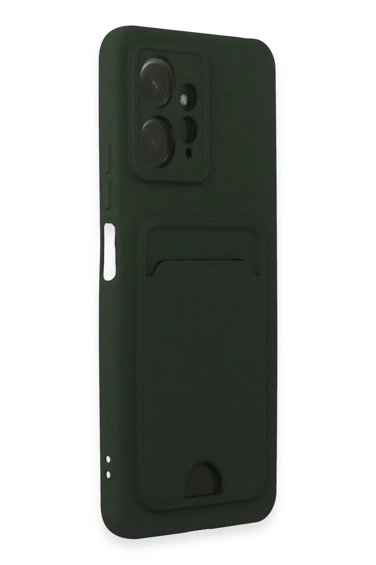 Newface Xiaomi Redmi Note 12 4G Kılıf Kelvin Kartvizitli Silikon - Koyu Yeşil