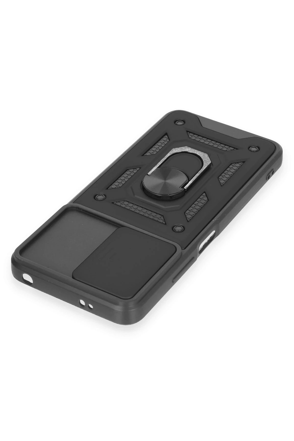 Newface Xiaomi Redmi Note 12 4G Kılıf Pars Lens Yüzüklü Silikon - Siyah