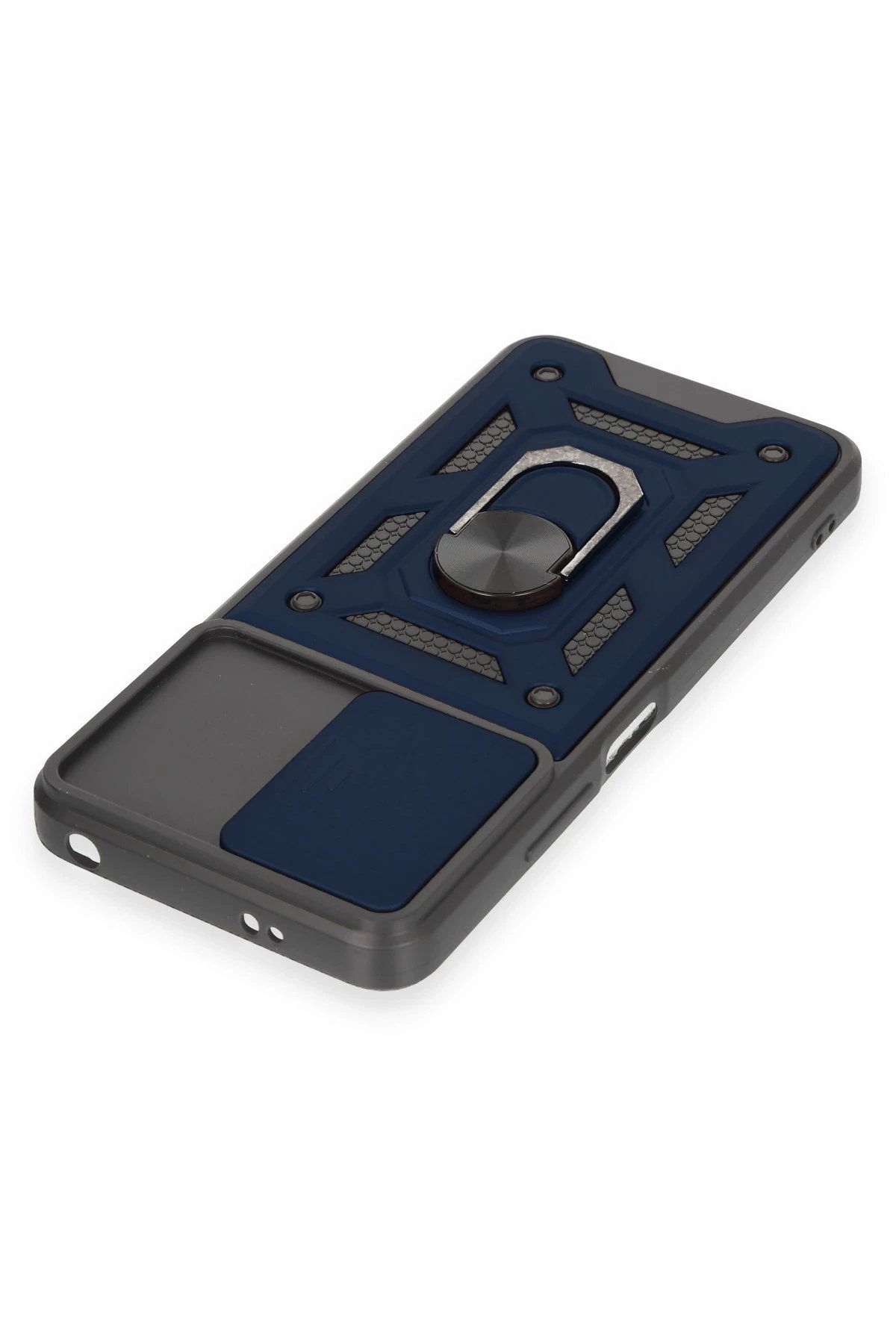 Newface Xiaomi Redmi Note 12 4G Kılıf Pars Lens Yüzüklü Silikon - Lacivert