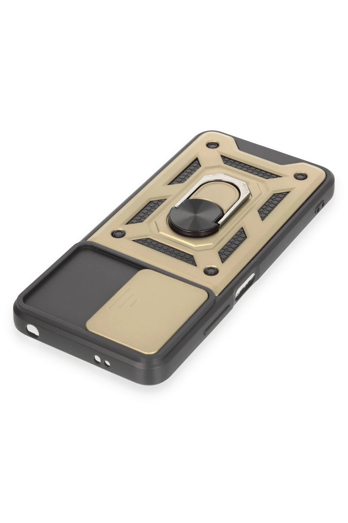 Newface Xiaomi Redmi Note 12 4G Kılıf Pars Lens Yüzüklü Silikon - Gold