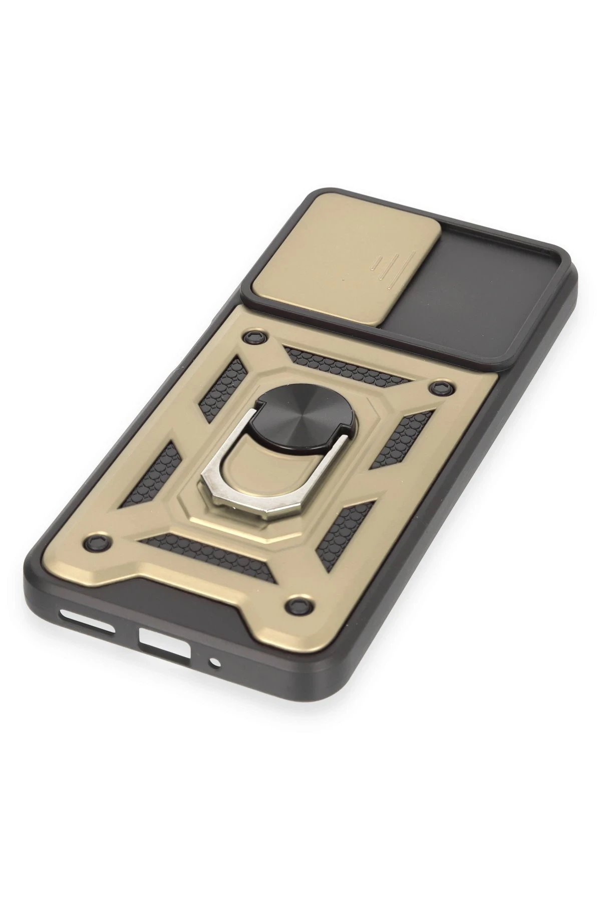 Newface Xiaomi Redmi Note 12 4G Kılıf Pars Lens Yüzüklü Silikon - Gold