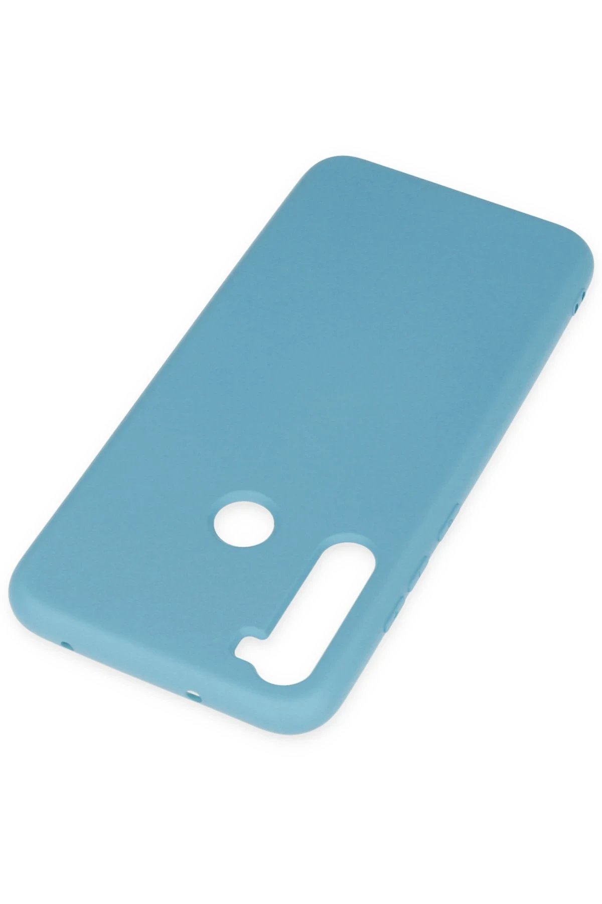 Newface Xiaomi Redmi Note 8 Kılıf Nano içi Kadife Silikon - Mavi