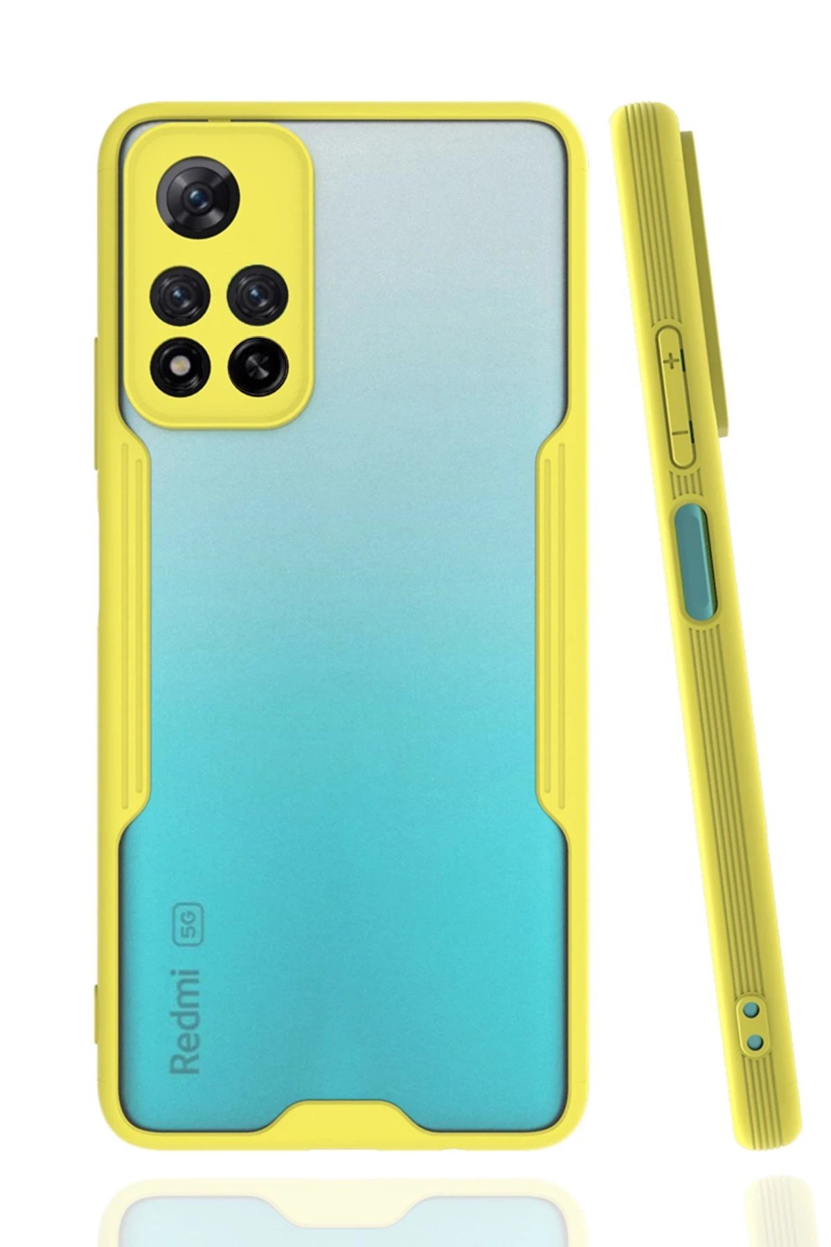 Newface Xiaomi Redmi Note 11 Pro Plus 5G Kılıf Platin Silikon - Sarı