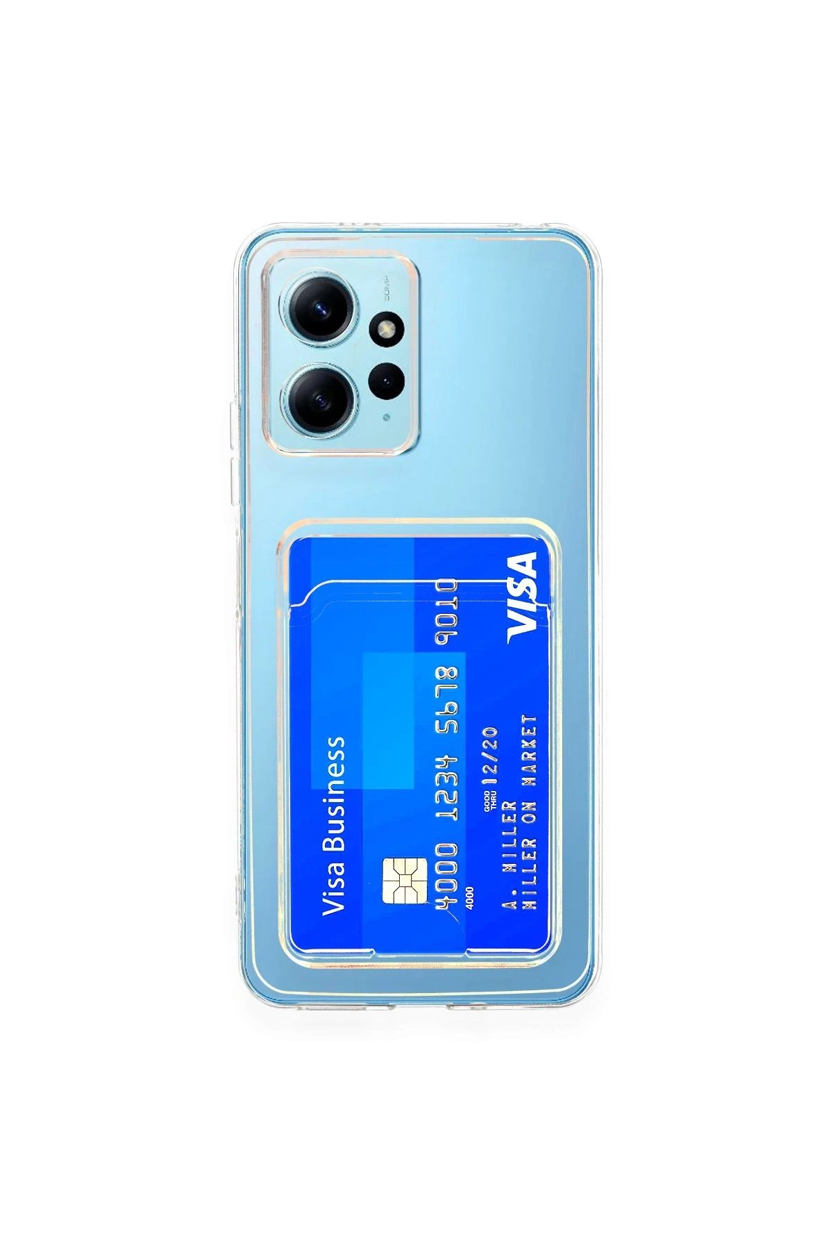 Newface Xiaomi Redmi Note 12 4G Kılıf Kart Şeffaf Silikon - Şeffaf