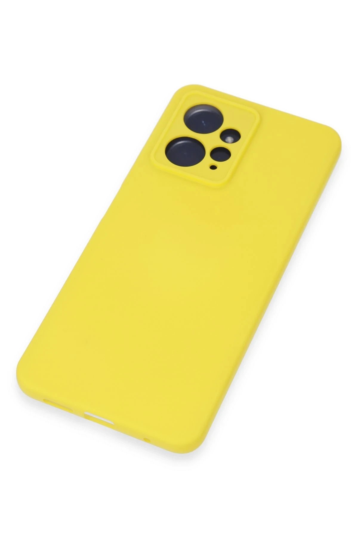 Newface Xiaomi Redmi Note 12 4G Kılıf Nano içi Kadife Silikon - Sarı