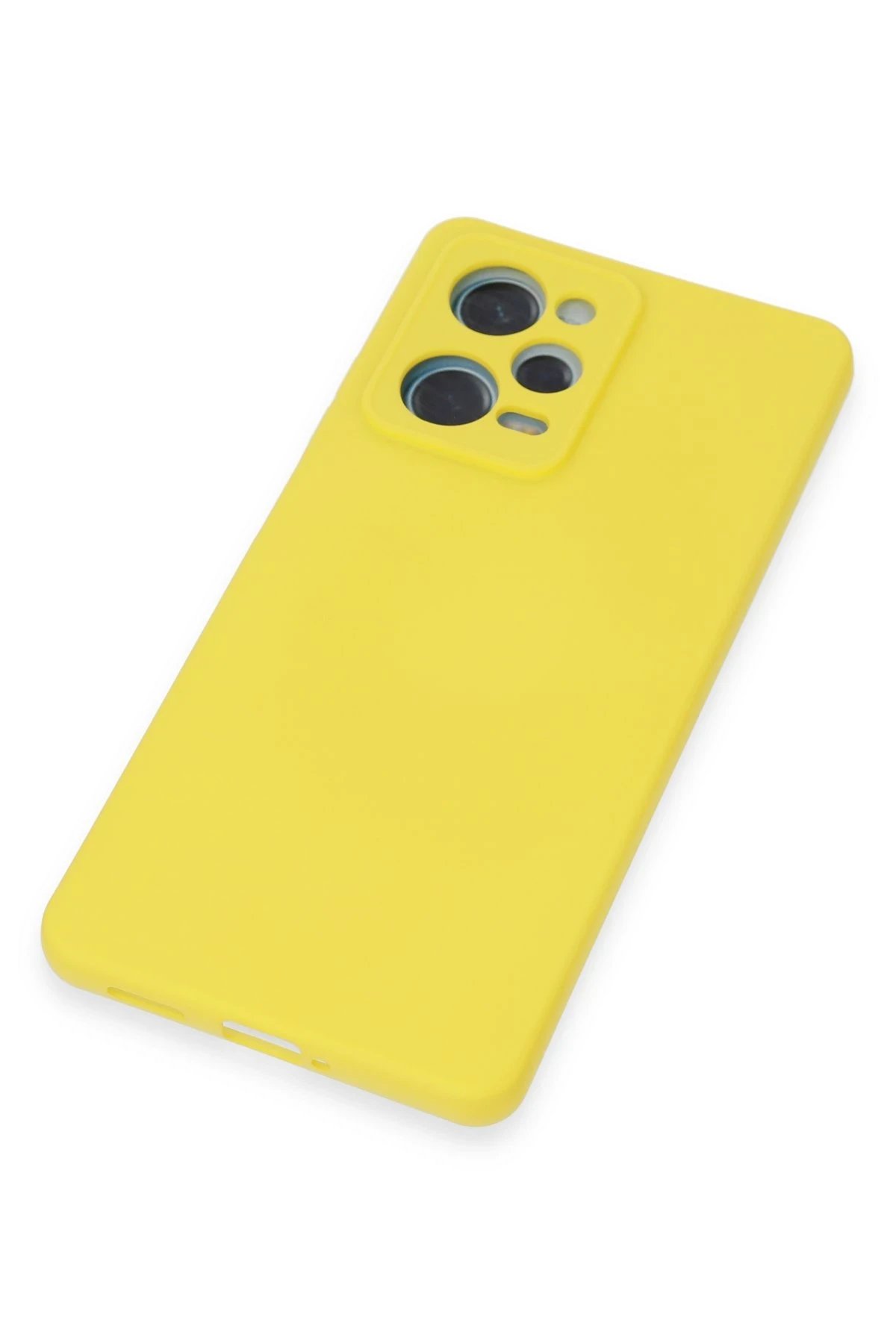 Newface Xiaomi Redmi Note 12 Pro 5G Kılıf Nano içi Kadife Silikon - Sarı