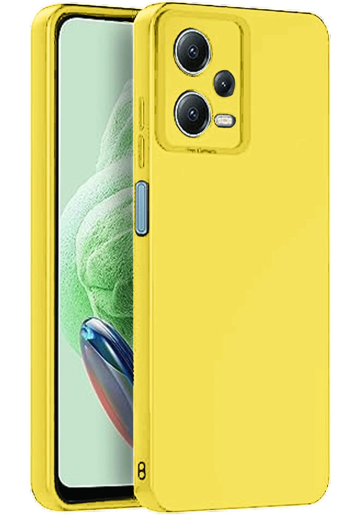 Newface Xiaomi Redmi Note 12 Pro 5G Kılıf Nano içi Kadife Silikon - Sarı